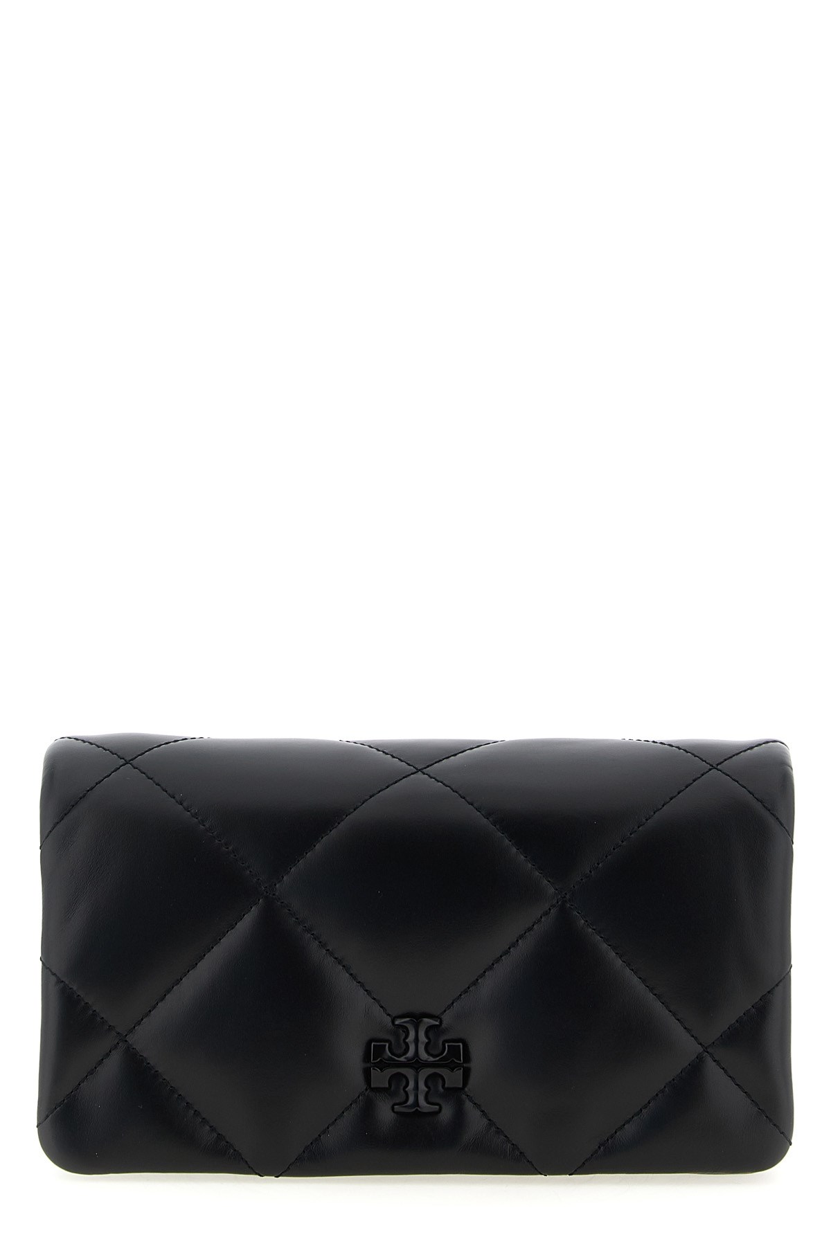 Tory Burch 'kira Diamond Quilt' Wallet On Chain In Black
