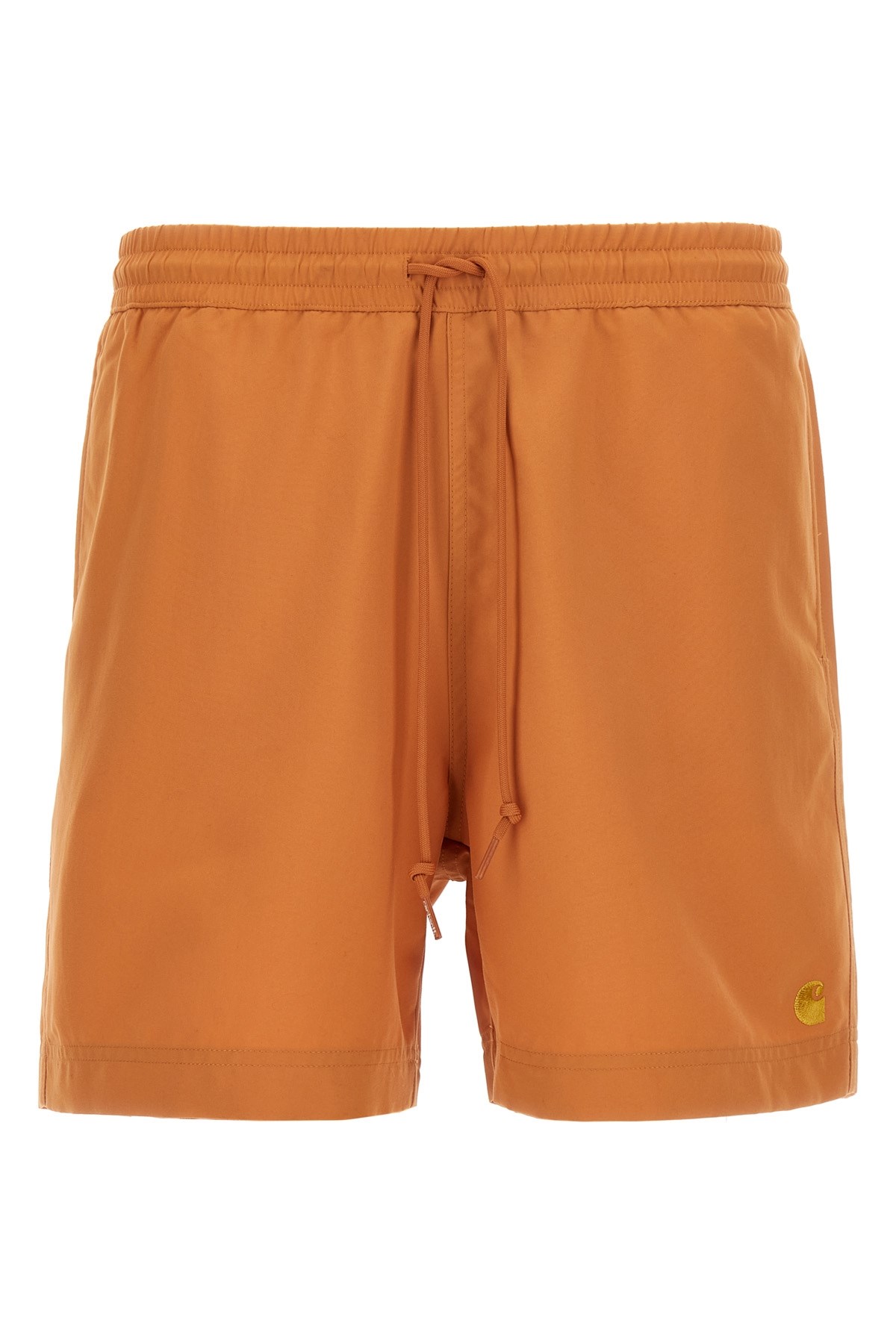 Carhartt Wip Orange Polyester Chase Swim Trunks In Orange