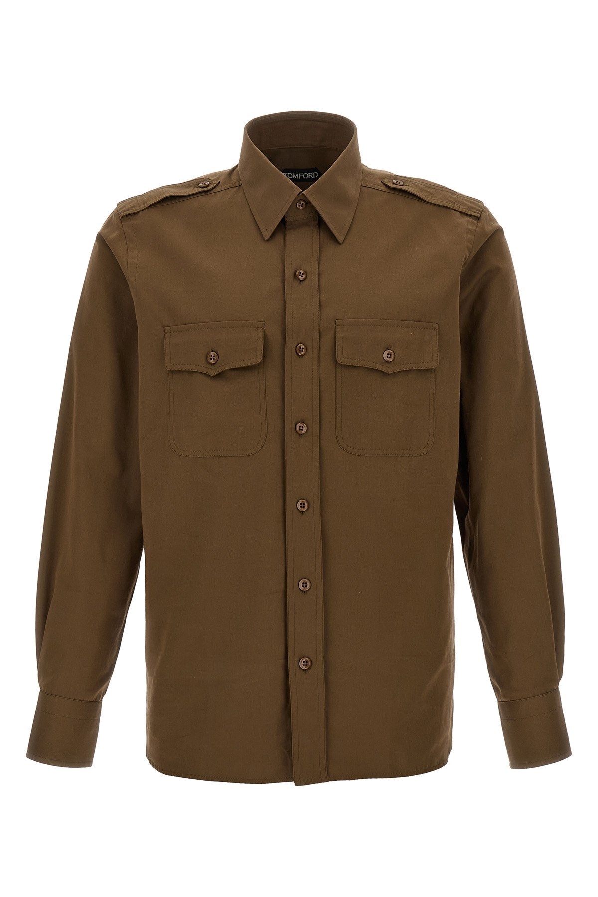 Tom Ford Military Shirt And Blouse Green In Brown