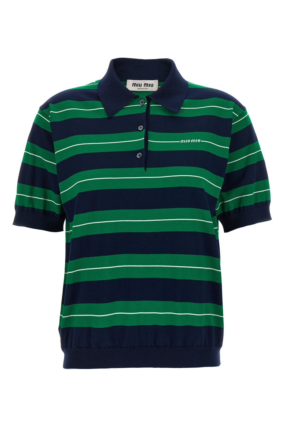 MIU MIU Striped Polo Shirt