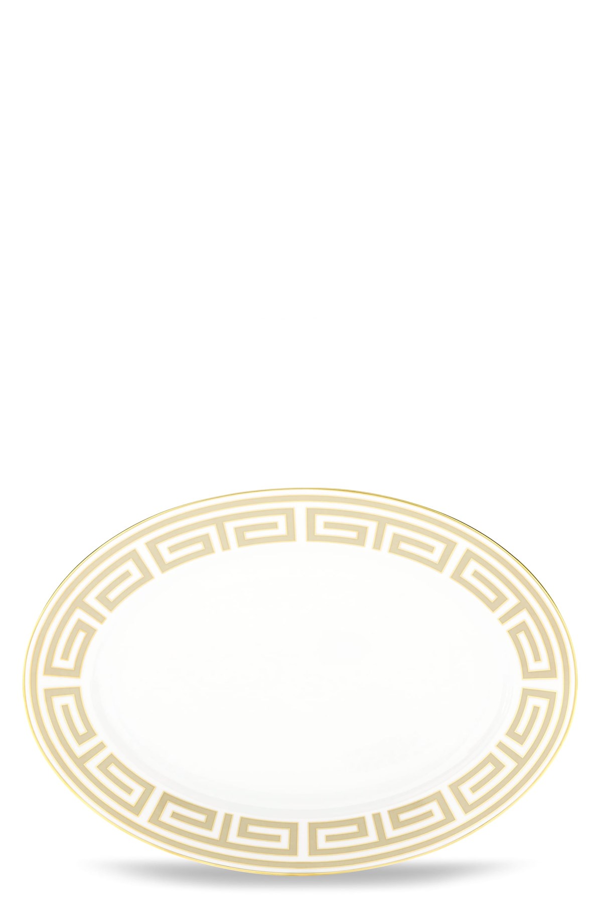 Ginori 1735 'labirinto' Oval Tray In Sand