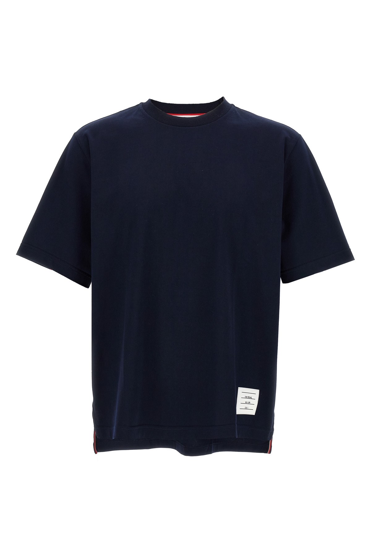 THOM BROWNE 'Rwb Knit Trim' T-Shirt