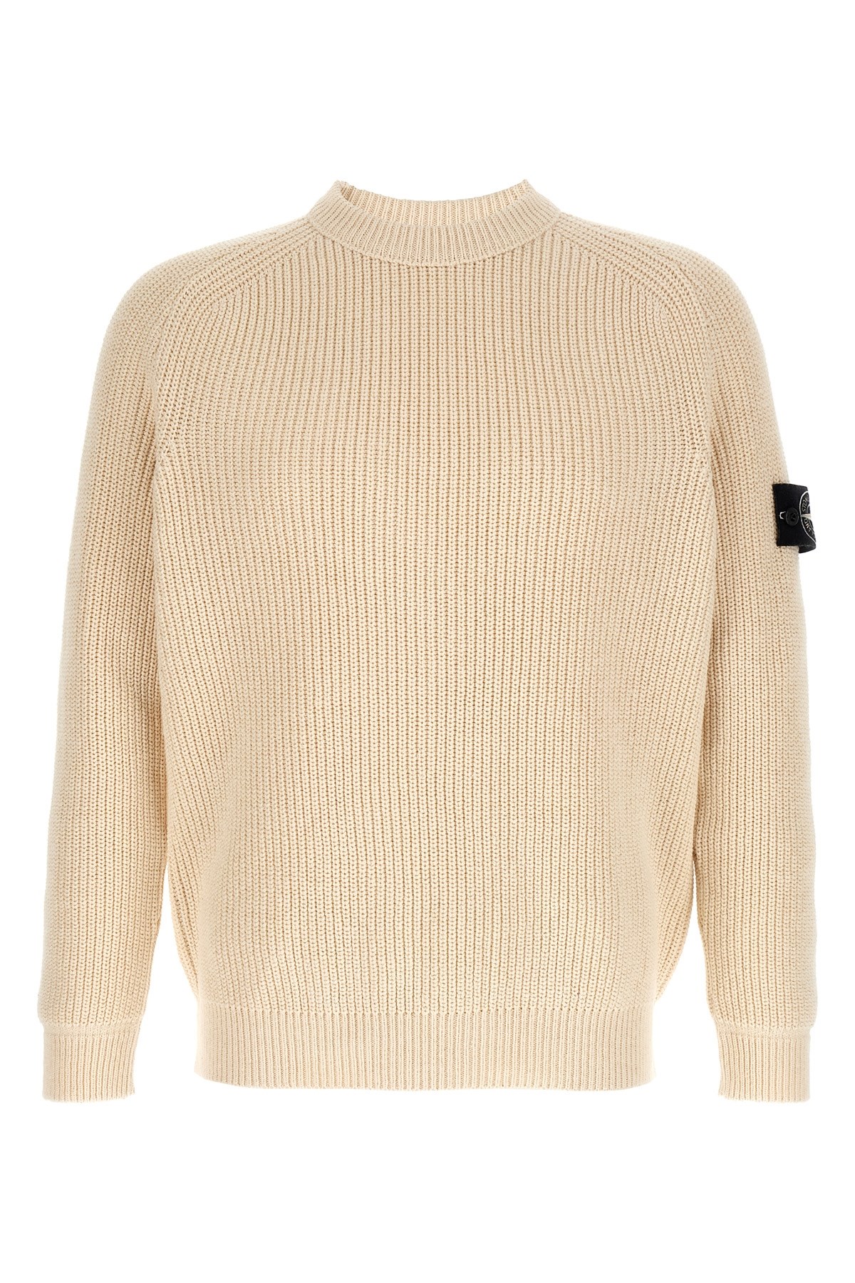 Stone Island Light Yellow Crewneck Pullover In Neutral