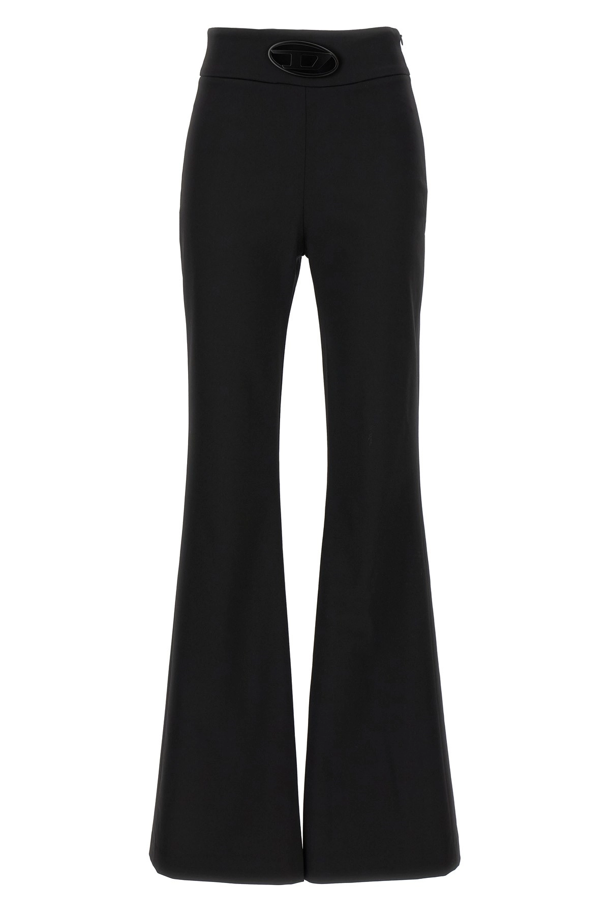 パンツ DIESEL FW25 'P-Erseus' pants (A143900PHAL 9XXA) Women's Twill pants with metal Oval D plaque | Black | Diesel
