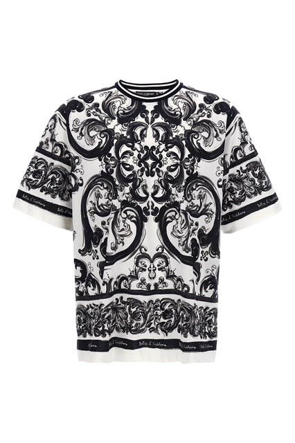 Tシャツ・カットソー Dolce & Gabbana FW24 REG FIT DGMILANO (G8PN9T G7NWTN0000) Cotton T-shirt with DG Milano logo embroidery in Black for