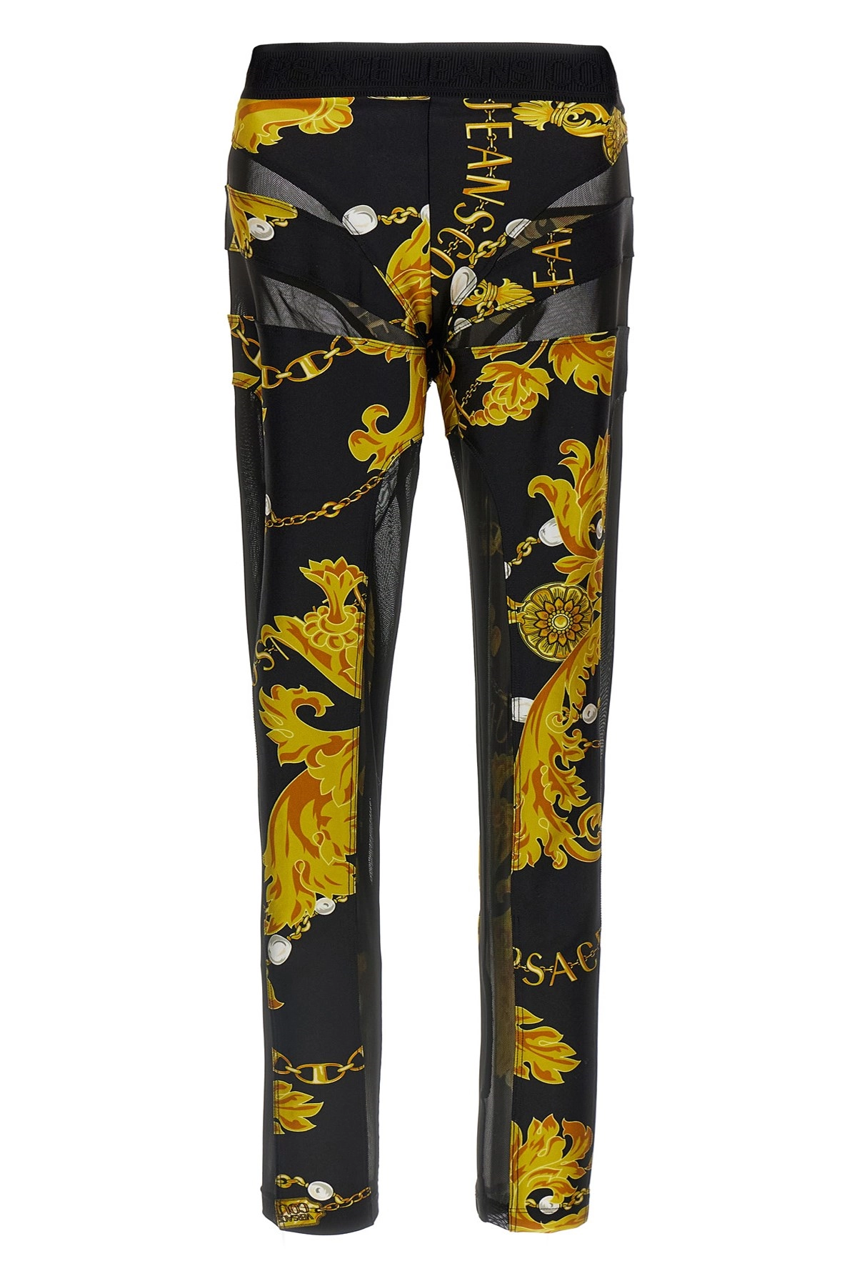 スパッツ・レギンス VERSACE JEANS 'Barocco' leggings Black Outline Barocco Leggings by Versace Jeans Couture on Sale