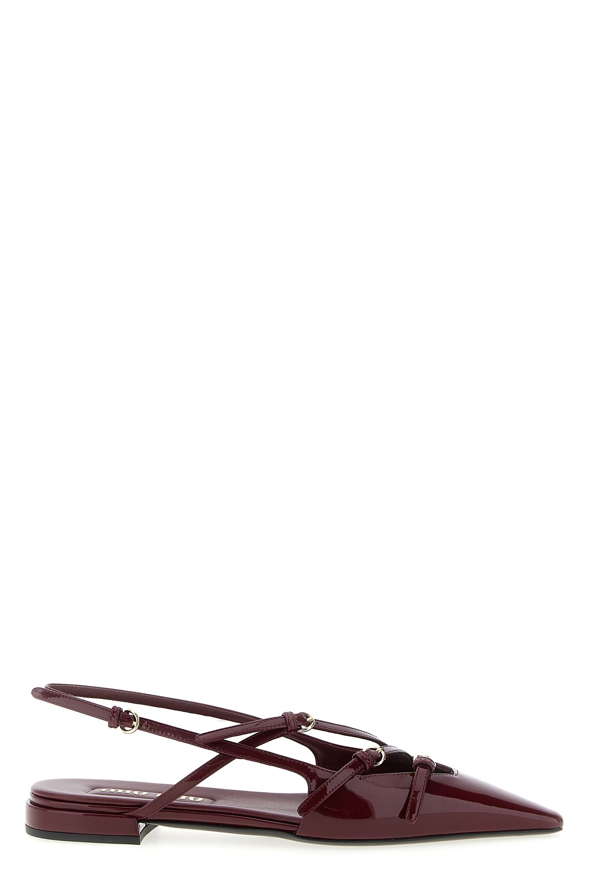 Miu Miu Slingback Straps In Burgundy