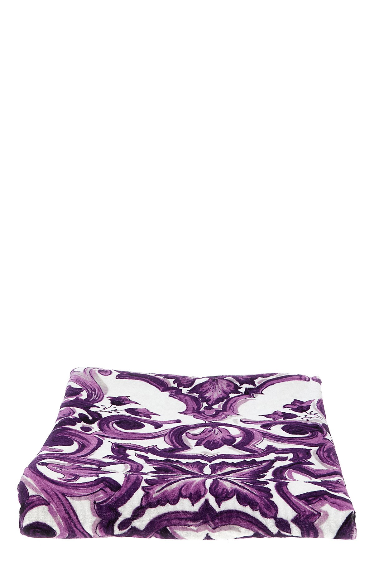 Dolce & Gabbana Beach Towel 'maiolica' Print In Multi