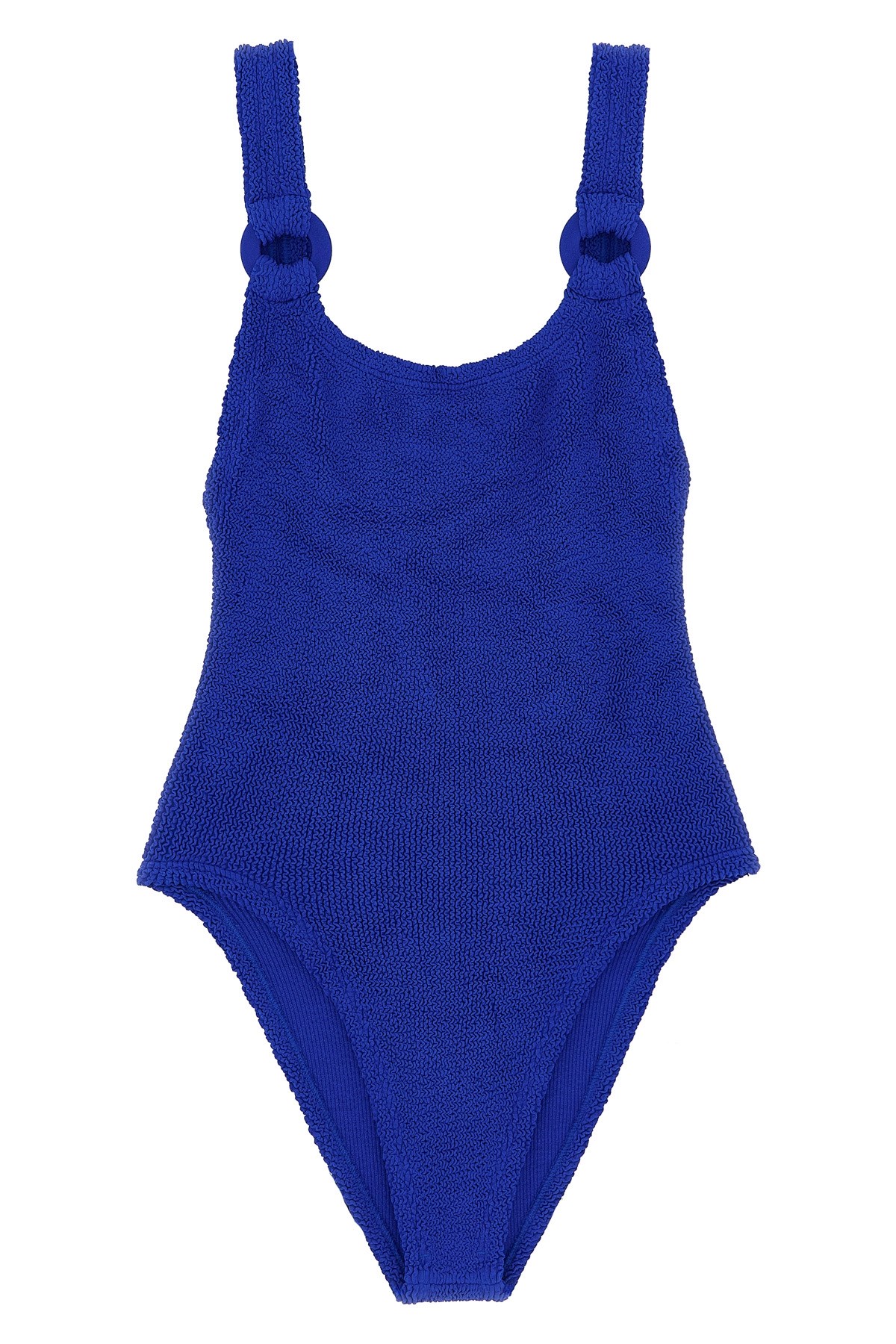 Hunza G 'domino Swim' One-piece Swimsuit In Blue