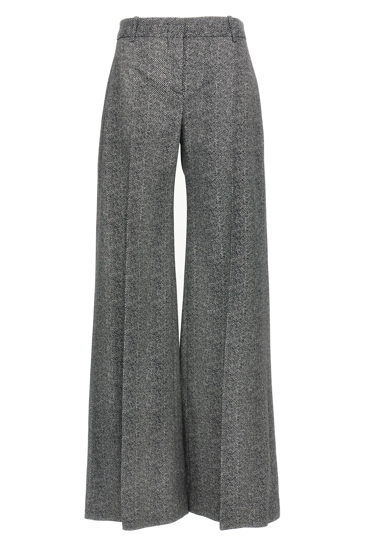 パンツ ERMANNO SCERVINO Herringbone trousers (D476P308ZFY S4706) Viscose palazzo trousers with herringbone pattern in shades