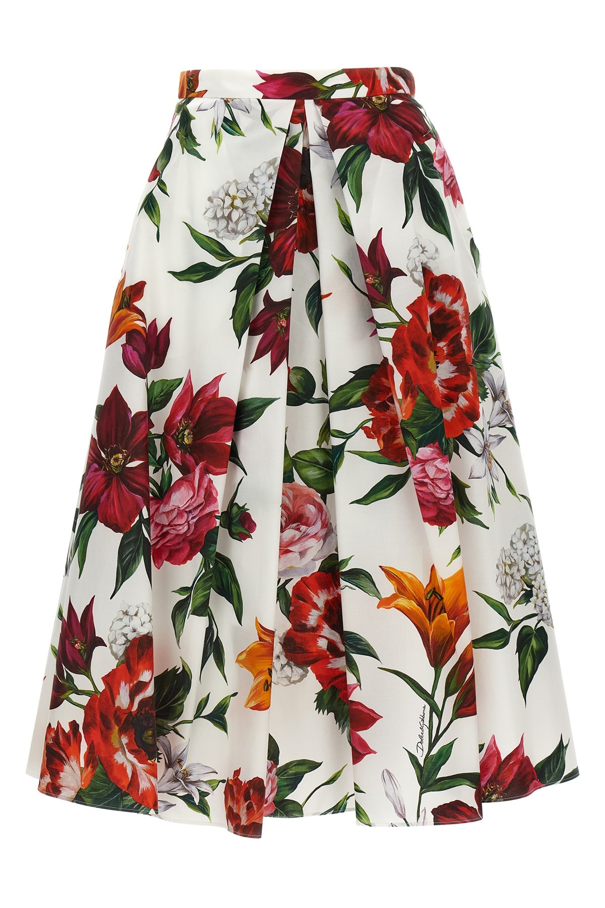 Dolce & Gabbana Floral Midi Skirt In Multi