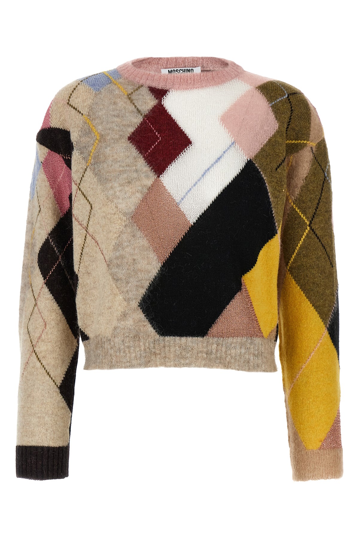 Moschino Knitwear Crew Neck Long Sleeves Soft Texture In Multi