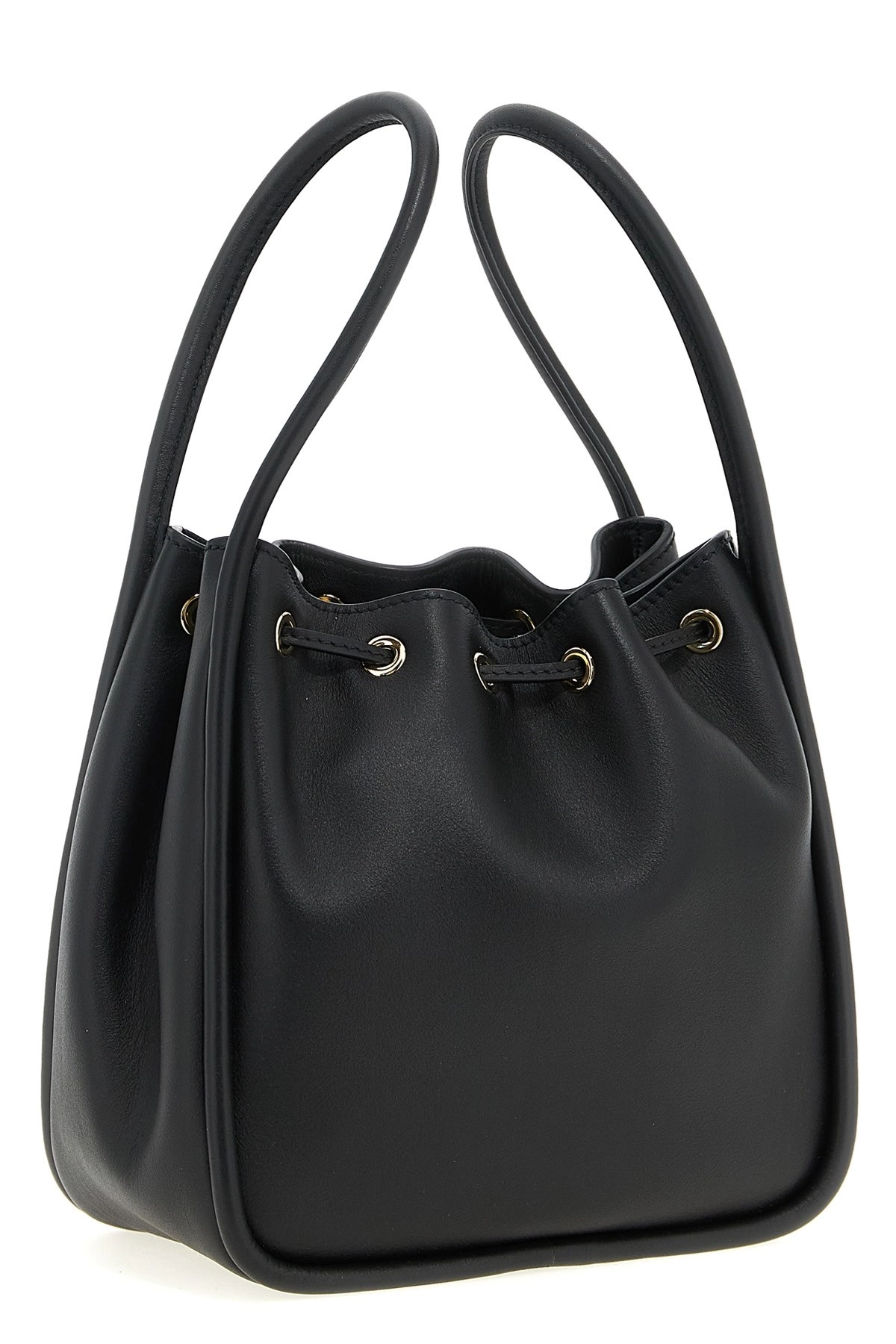 ★関税負担無し★ ※要在庫確認 PRADA Darlin Mini Bucket Bag Black Prada Darling Leather Mini Bucket Bag | PRADA