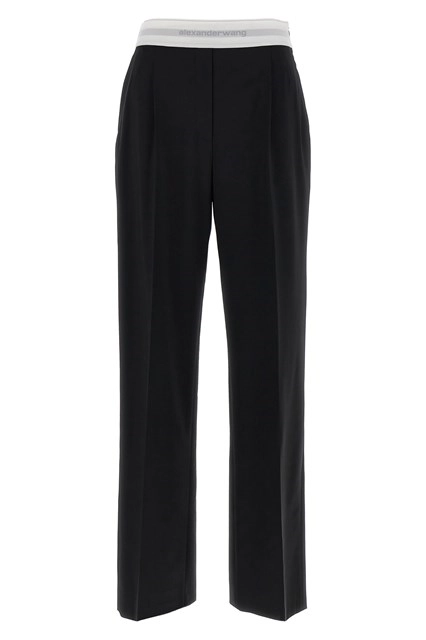Alexander Wang ☆ブラウン スリム トラウザーズ T Alexander Wang 141896 Mens Black Paneled Leather Track