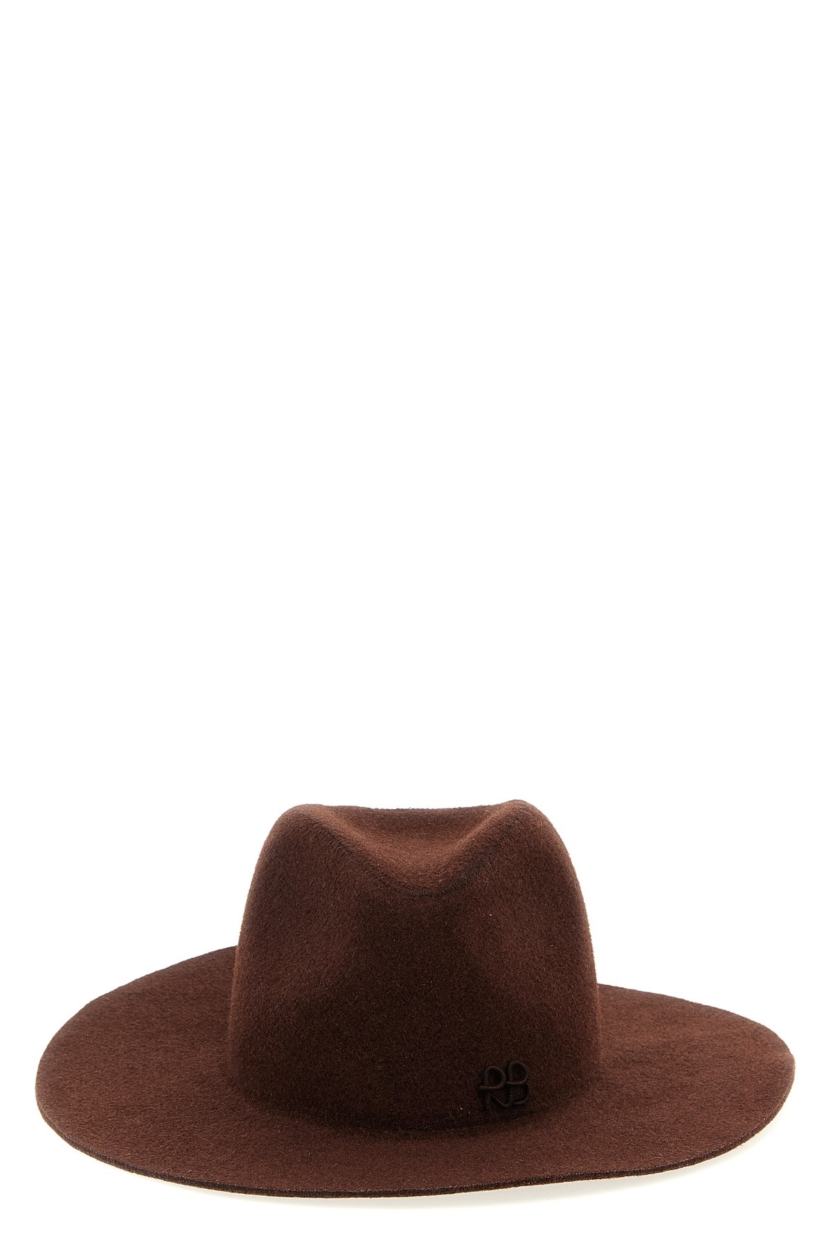 Ruslan Baginskiy 'monogram-embellished Fedora' Hat In Brown
