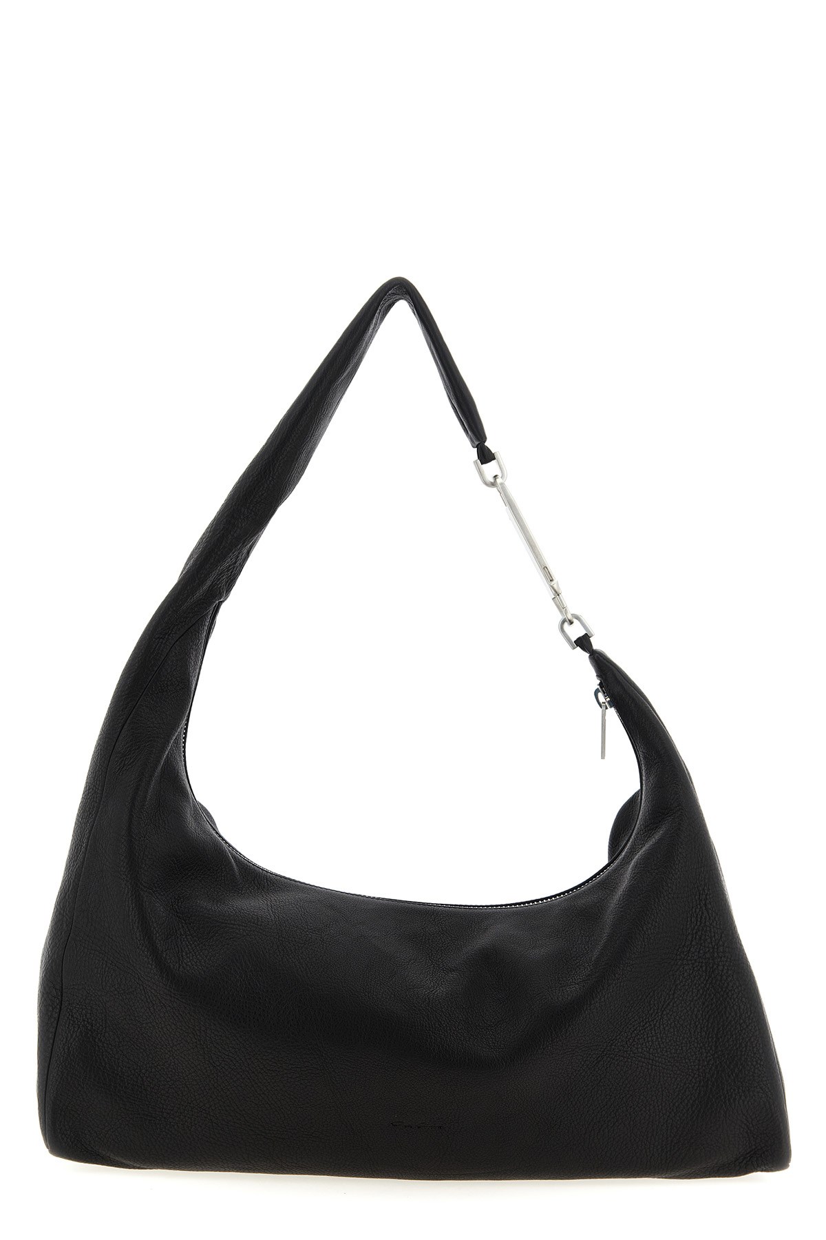 Rick Owens Black Cropped Gemini Shoulder Bag In Black