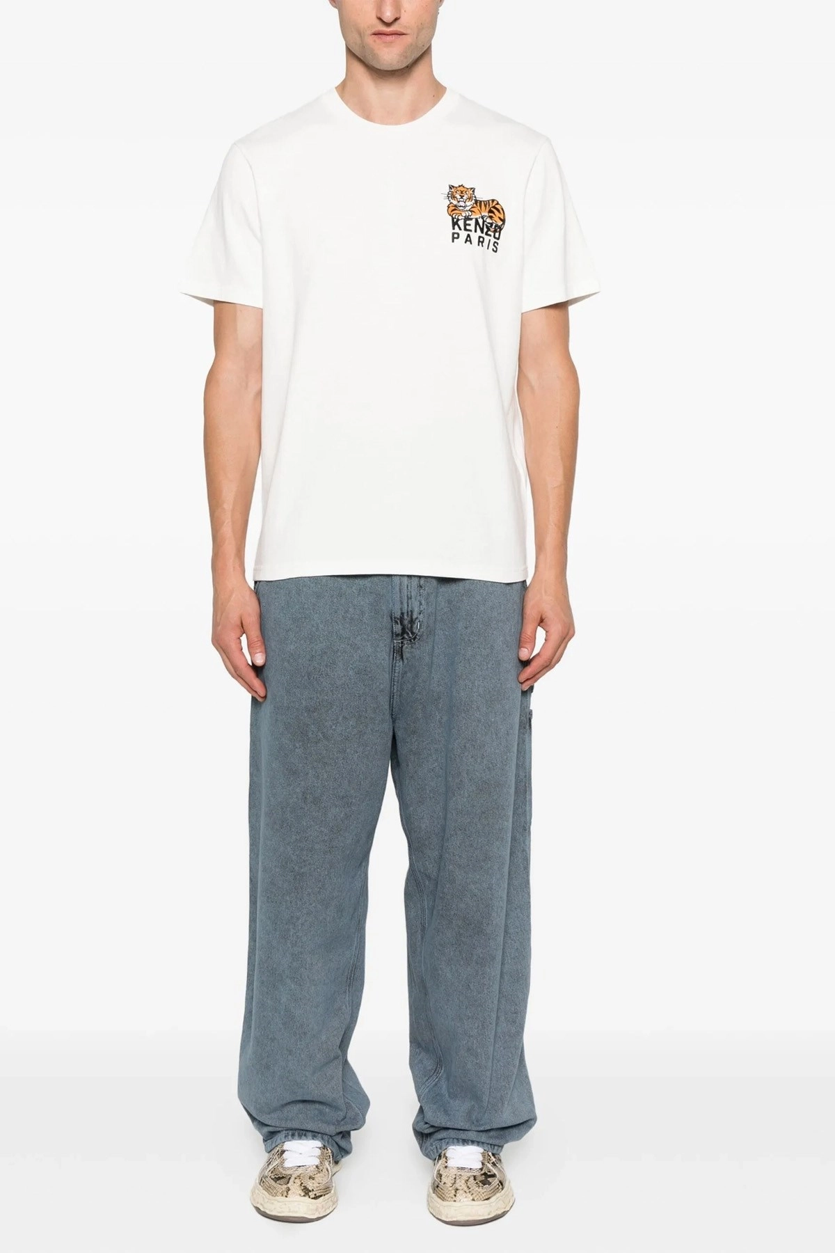 Tシャツ・カットソー KENZO FW25 'Gots Happy Tiger' T-shirt (FF65TS1524SI 02) Kenzo 'gots happy tiger' t-shirt available on julian-fashion
