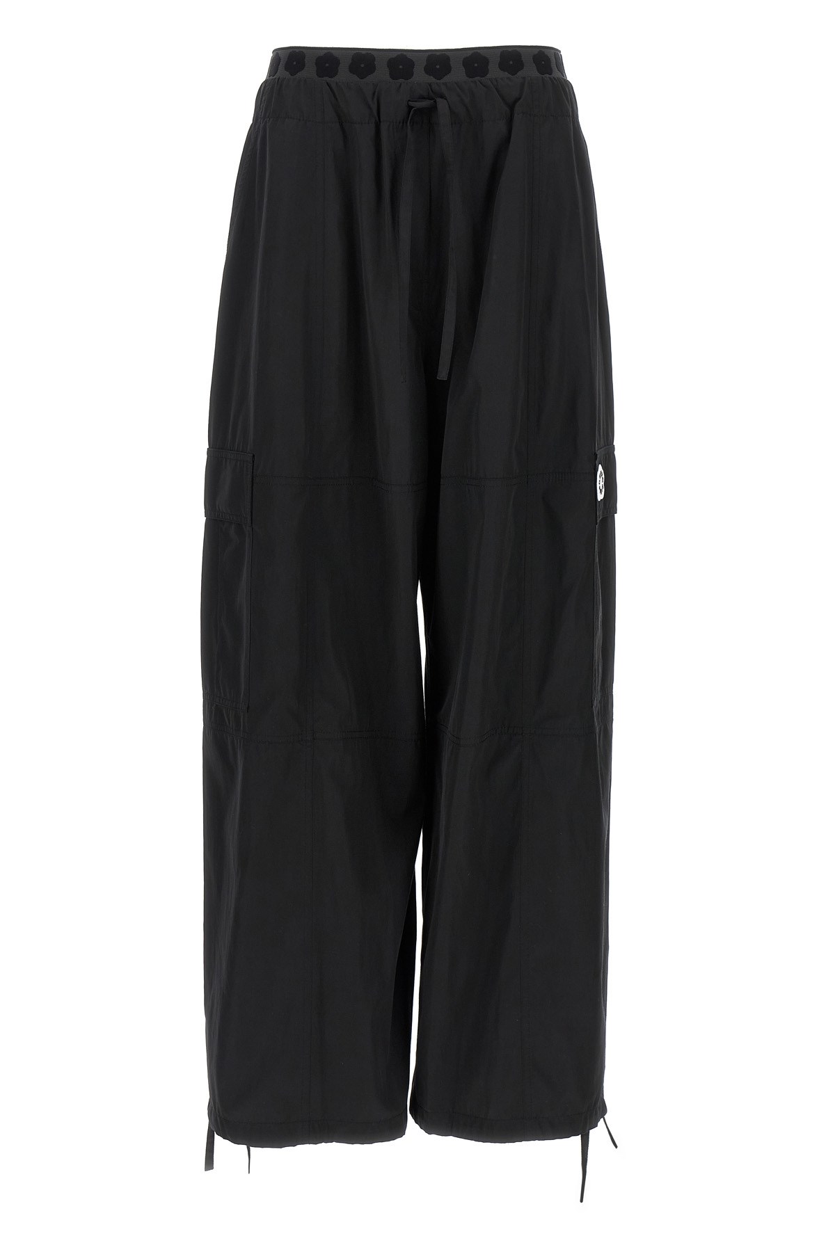 Kenzo Elastic Waistband Cargo Pants In Black