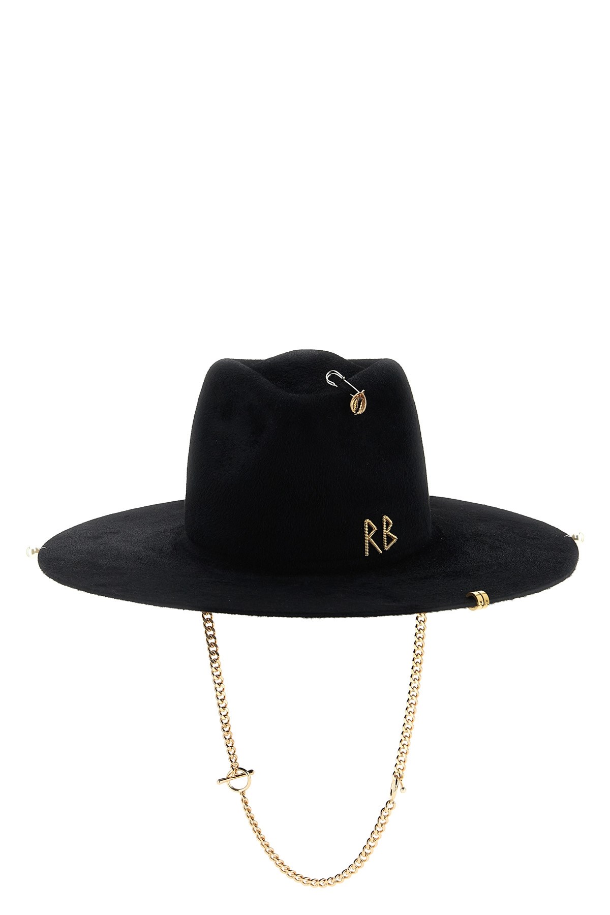 Ruslan Baginskiy 'chain Strap Fedora' Hat In Black