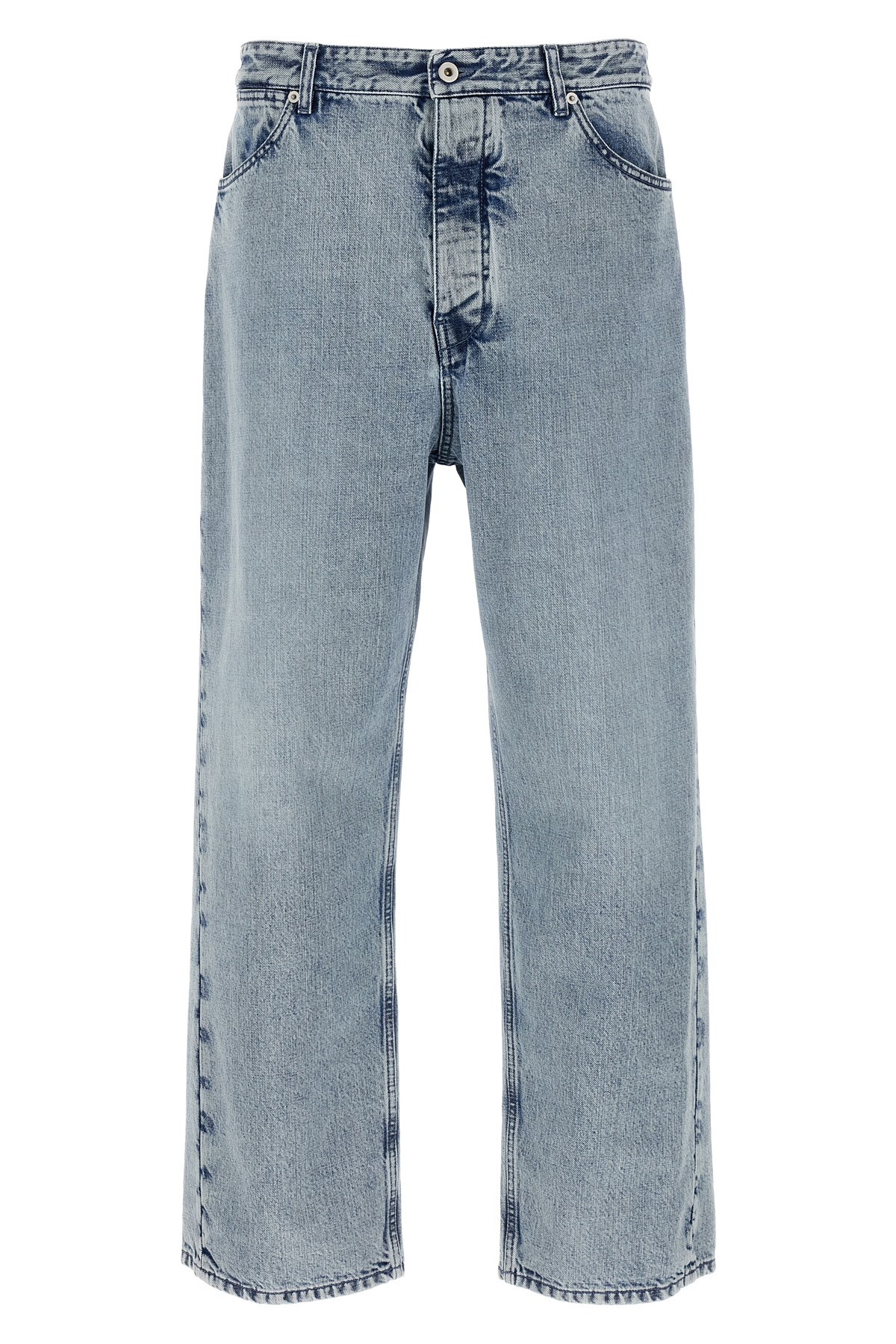 JIL SANDER Diagonal Cotton Jeans
