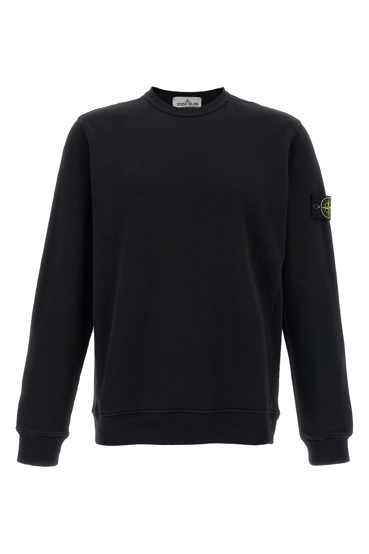 STONE ISLAND Logo Badge Cotton Sweatshirt