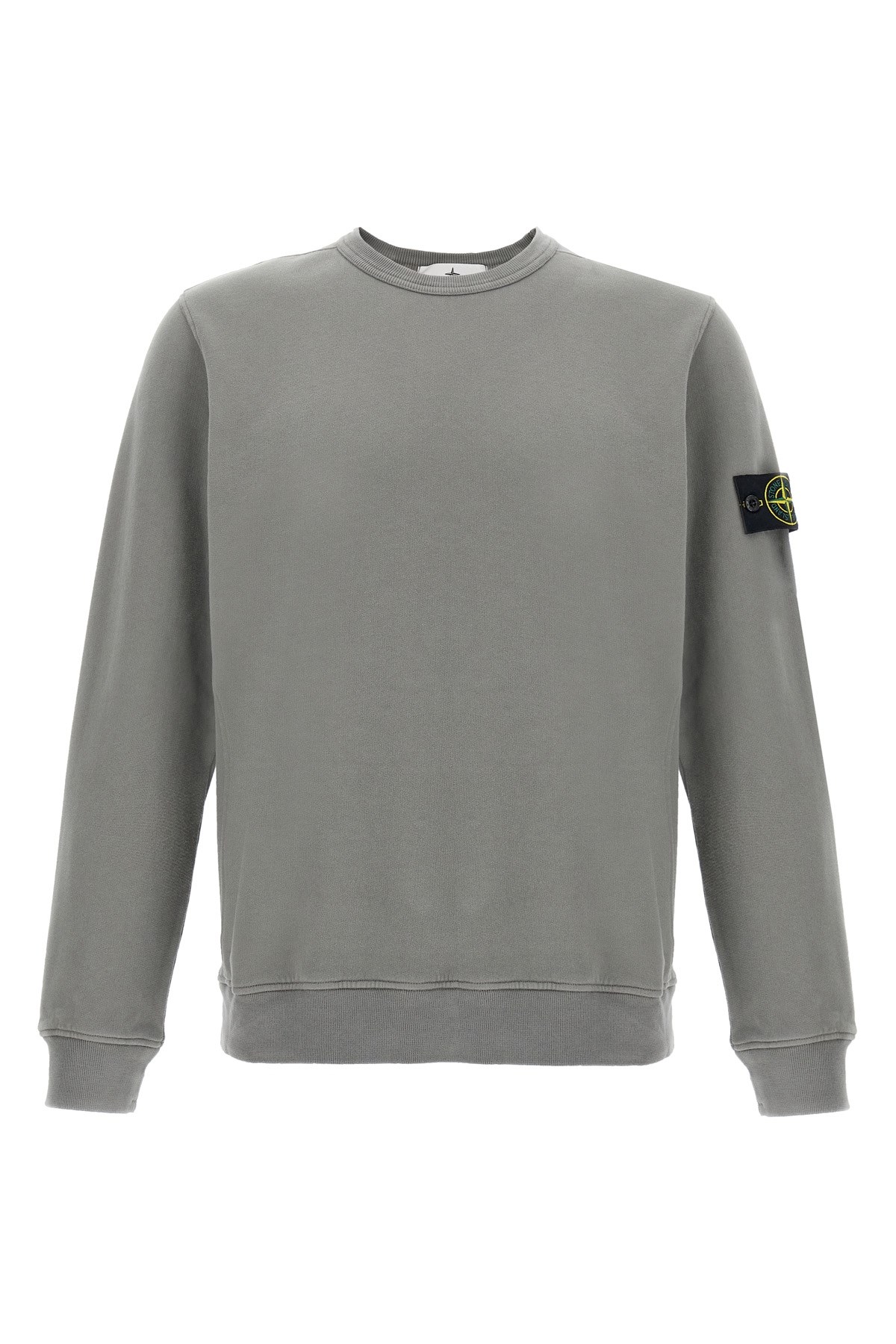 STONE ISLAND Logo Badge Cotton Sweatshirt