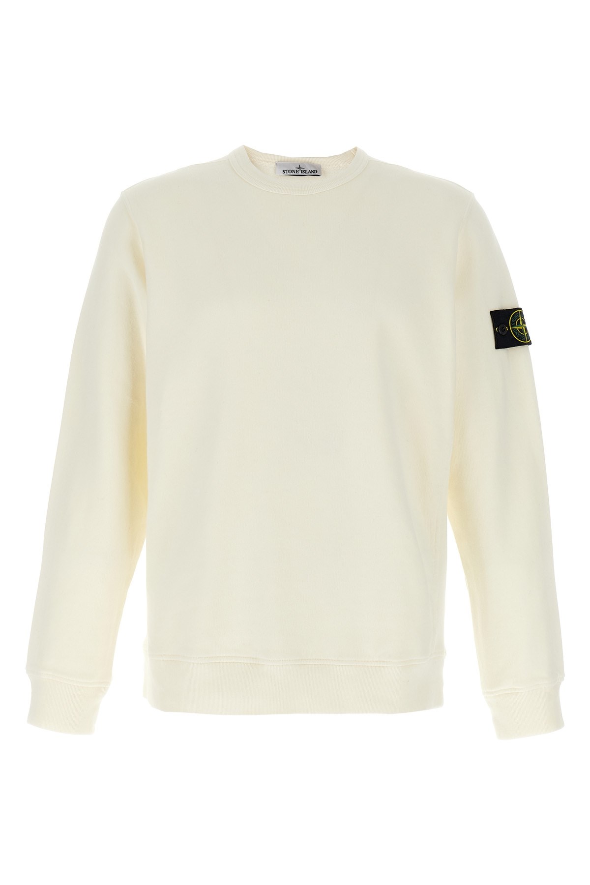 STONE ISLAND Logo Badge Cotton Sweatshirt