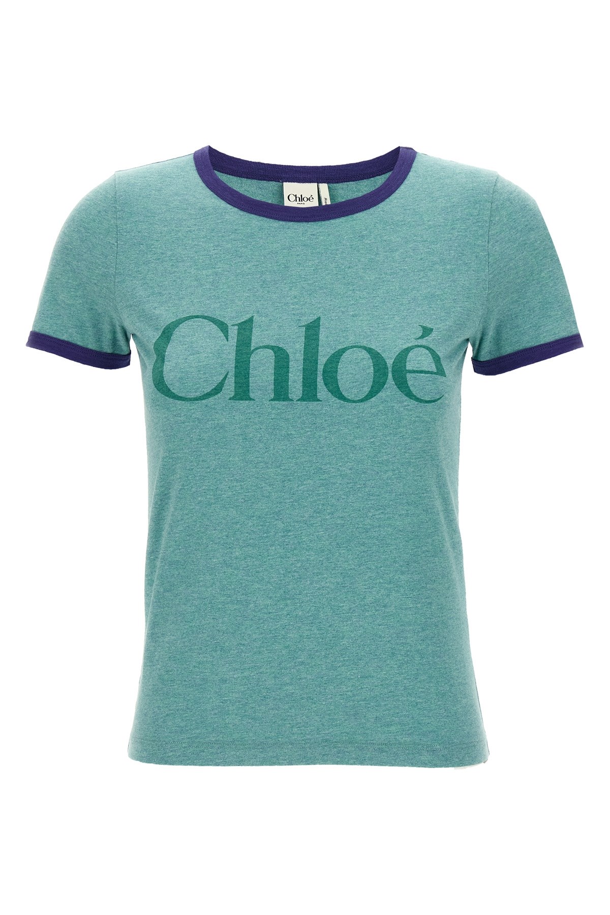 Chloé Logo T-shirt In Green