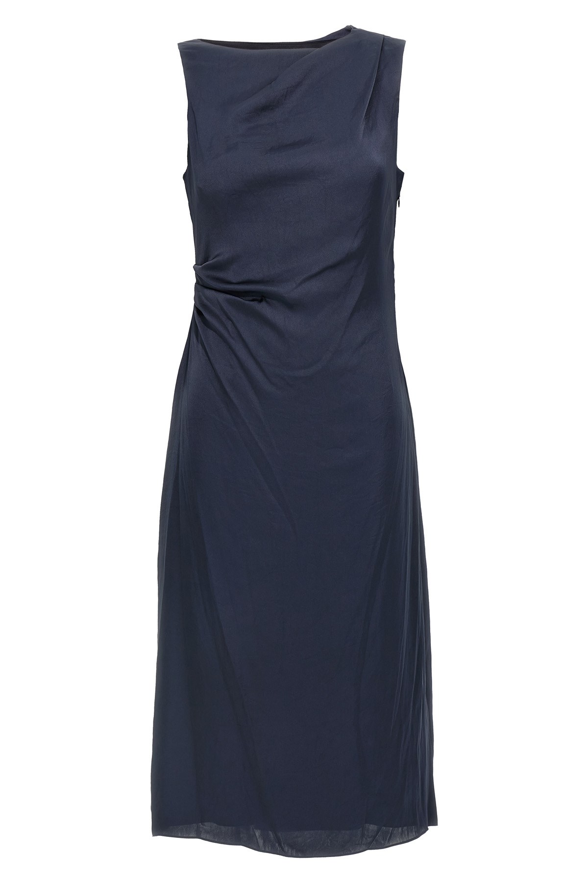 Theory Silk Effect Dress In Blue