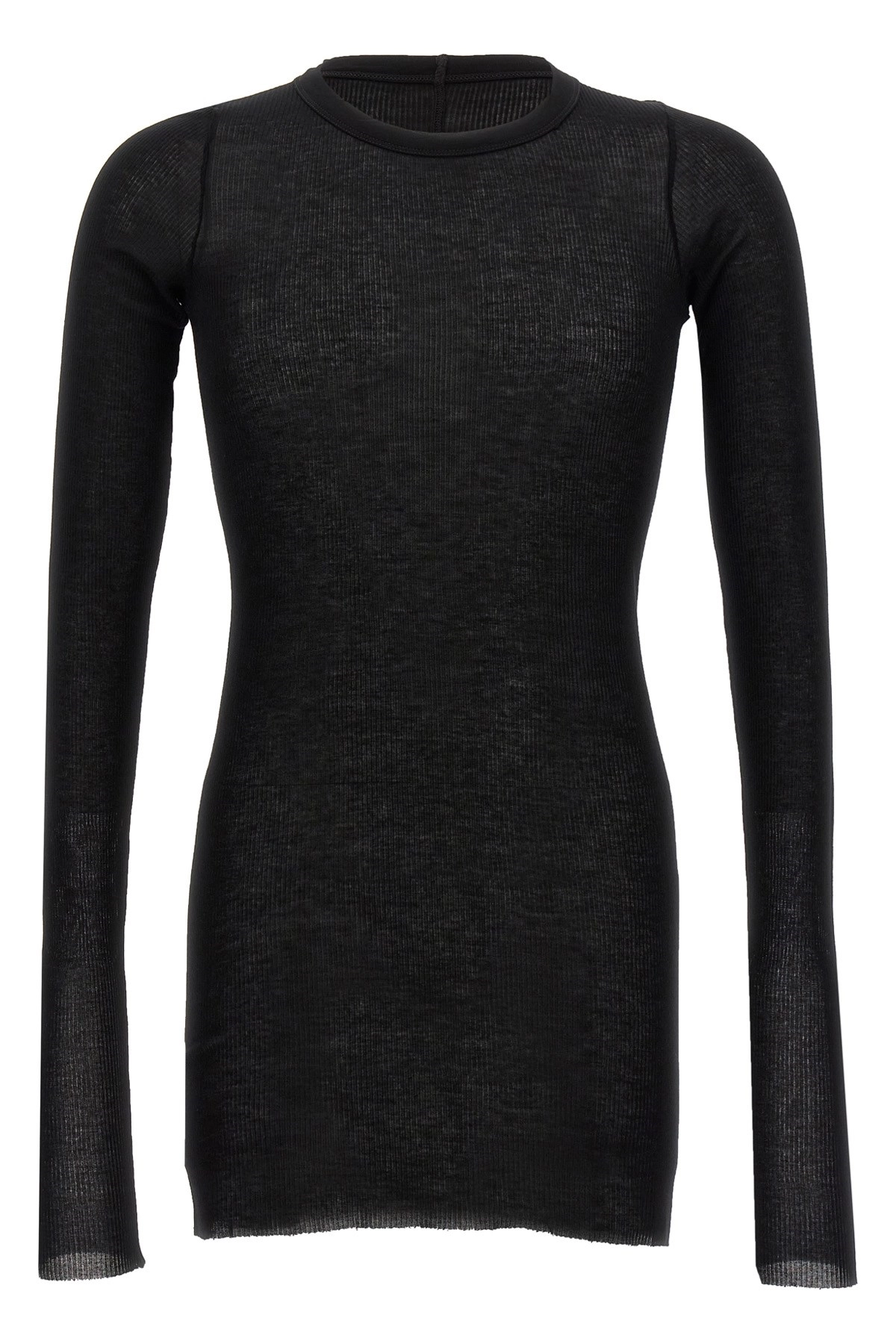 未使用品　rick owens rib ls t black sizeL Black Hollywood Rib LS T-shirt by Rick Owens on Sale