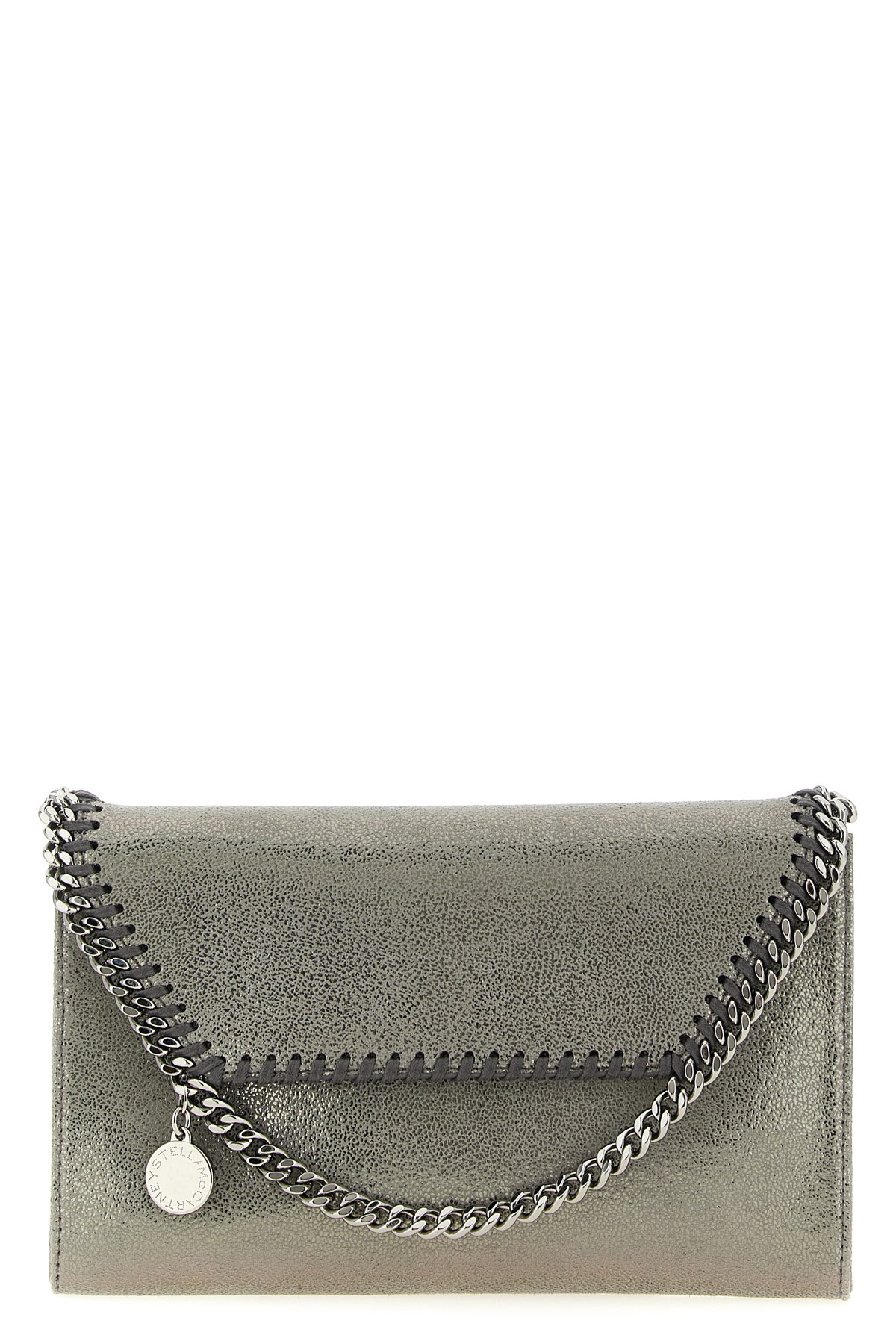 Stella Mccartney Wallet On Chain 'falabella' In Gray