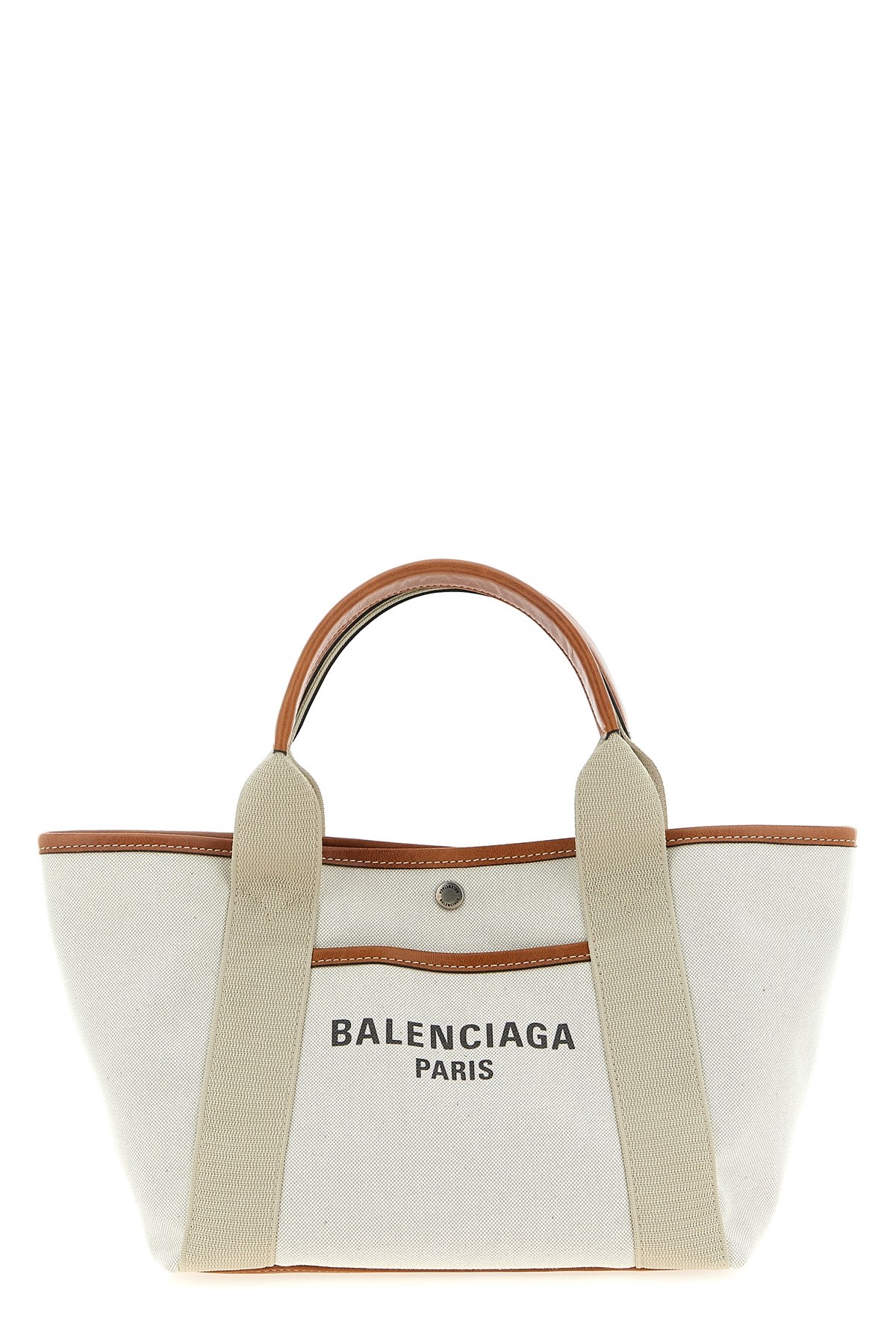 Balenciaga Sand Canvas Small Biarritz Shopping Bag In Sand