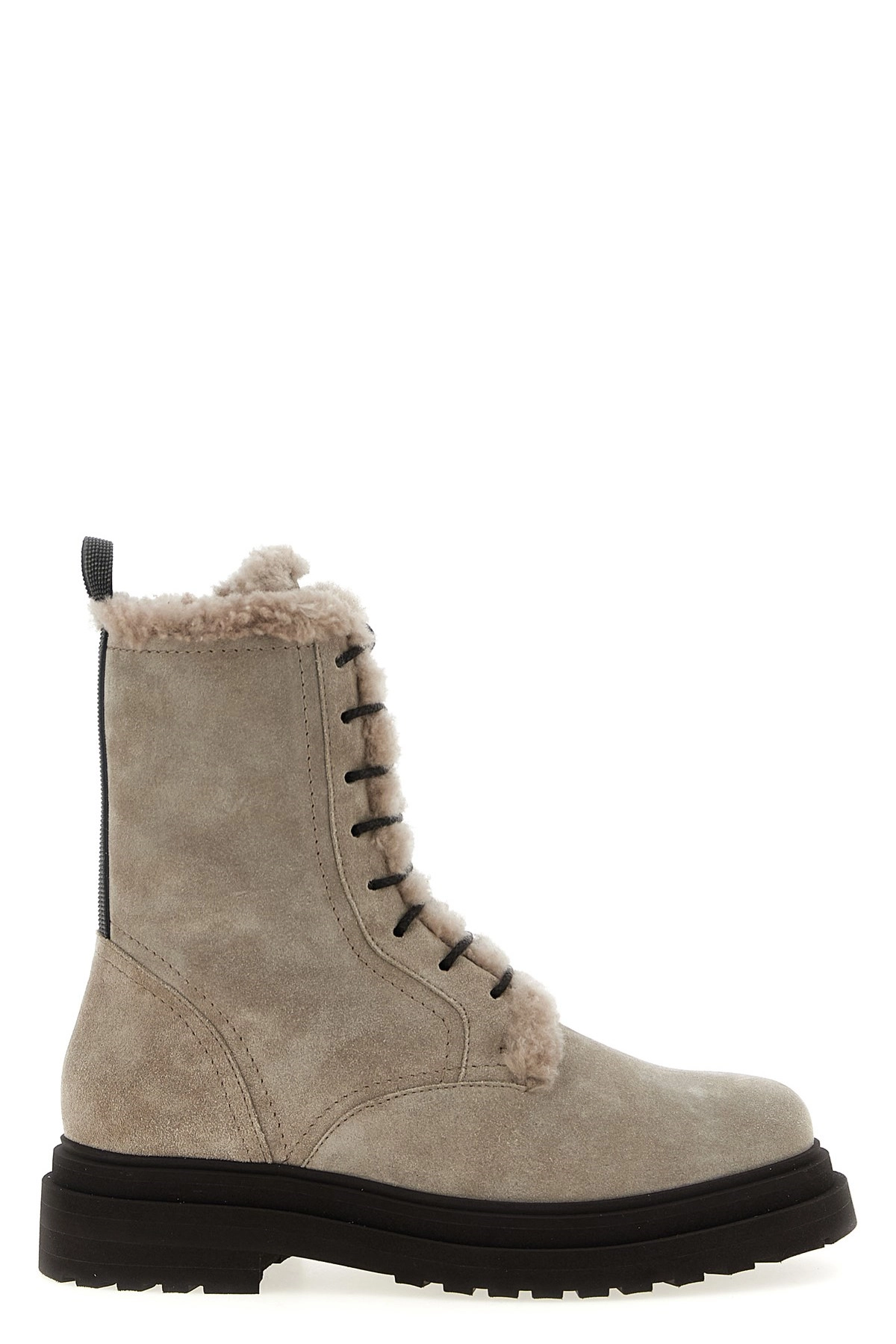 Brunello cucinelli Suede combat boots monile available on