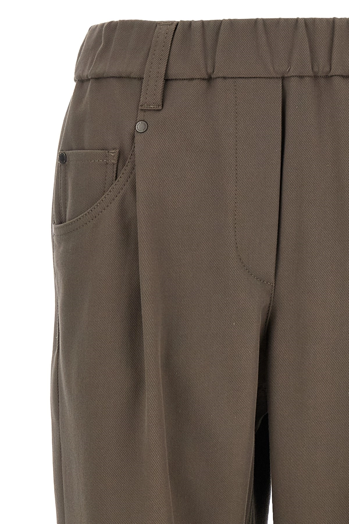 Brunello cucinelli Shiny bartack pants available on julian