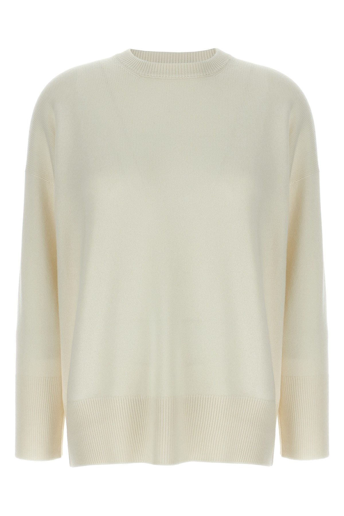 Brunello Cucinelli Cashmere Knit With Shiny Detail Clothing In Neutral