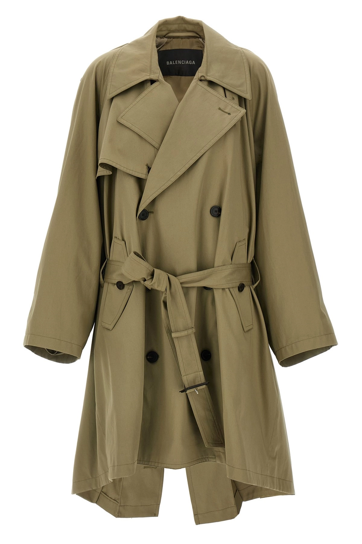 コート BALENCIAGA 'Draped Neck' trench coat (839117TSP13 9772) Balenciaga Draped Neck Trench - Beige - Women | 839117TSP139772