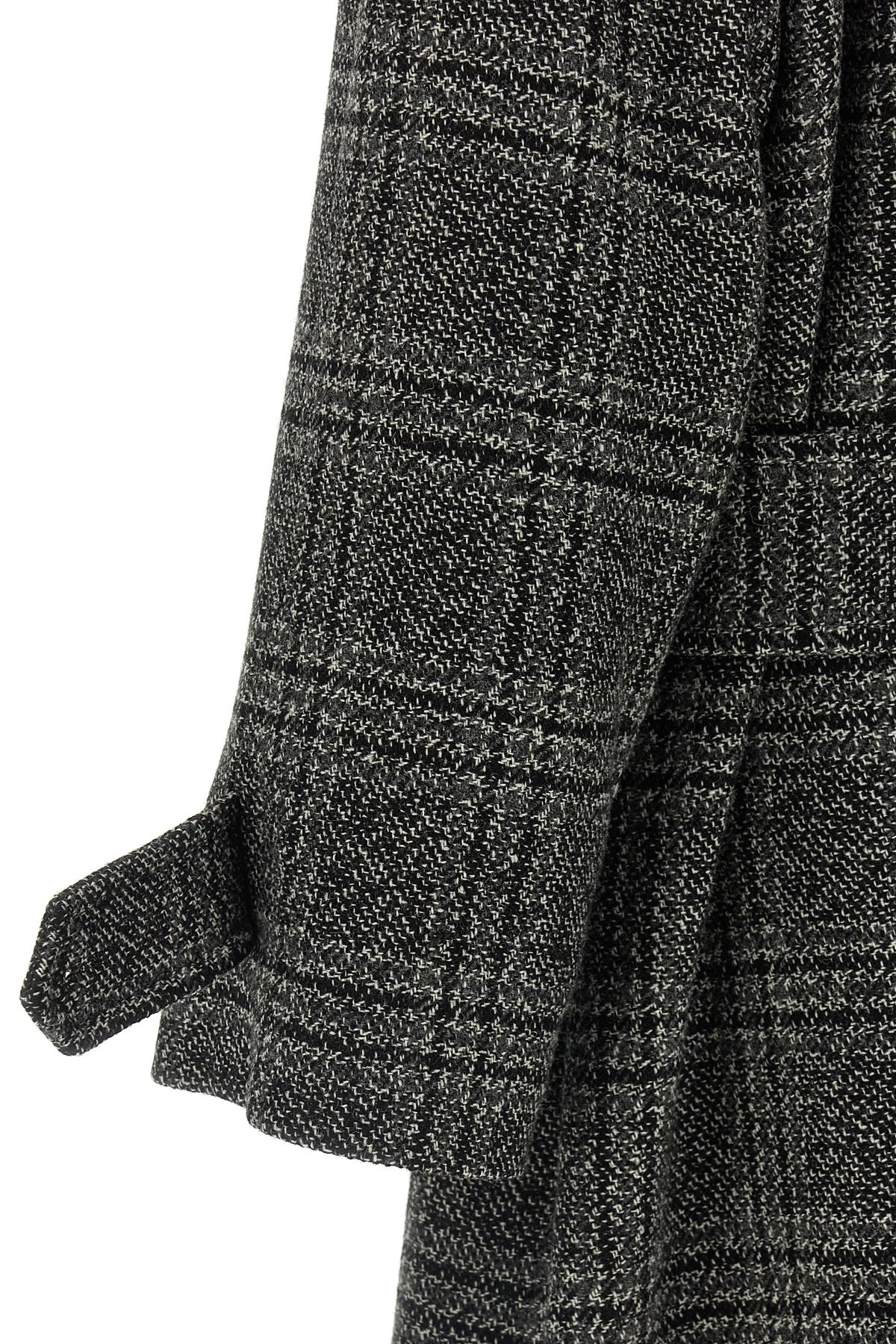 コート Balenciaga Raglan One Layer Coat In Vintage 838934TSU201269 Balenciaga Raglan One Layer coat in black/grey check