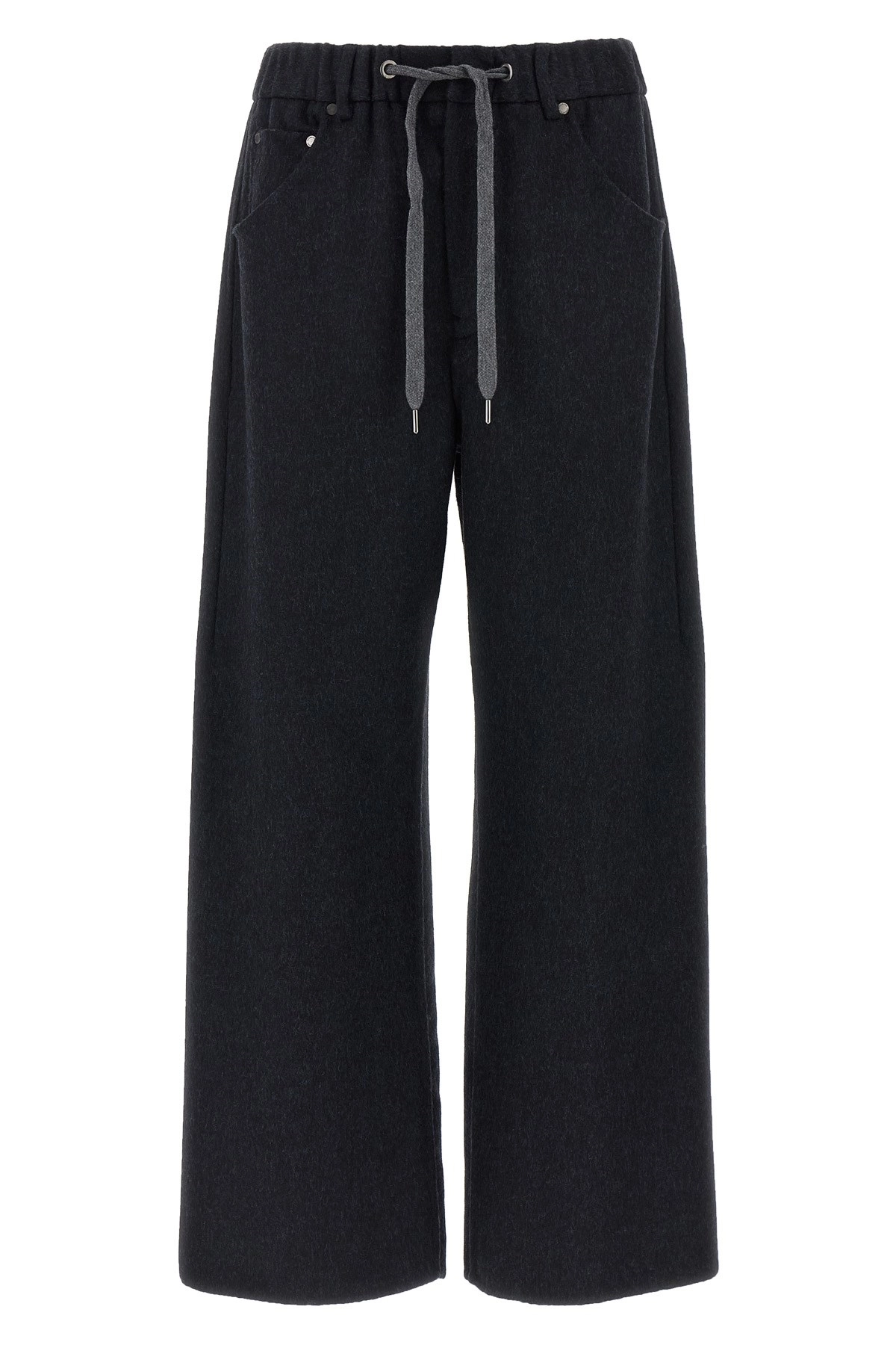 パンツ BRUNELLO CUCINELLI Woman Pants Charcoal MD565EP799 C6412 Brunello cucinelli Flannel pants available on julian-fashion