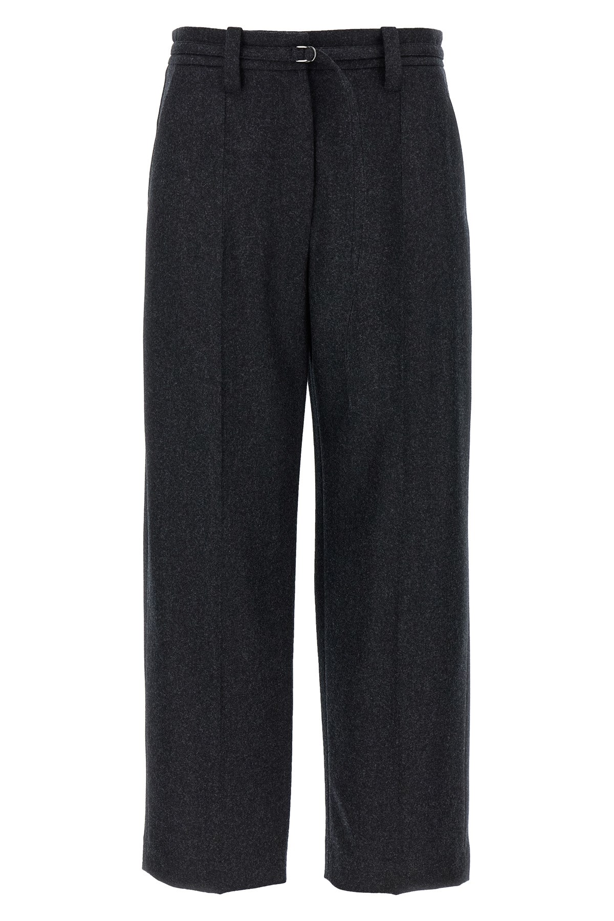 Brunello Cucinelli 'straight Crop' Pants In Gray