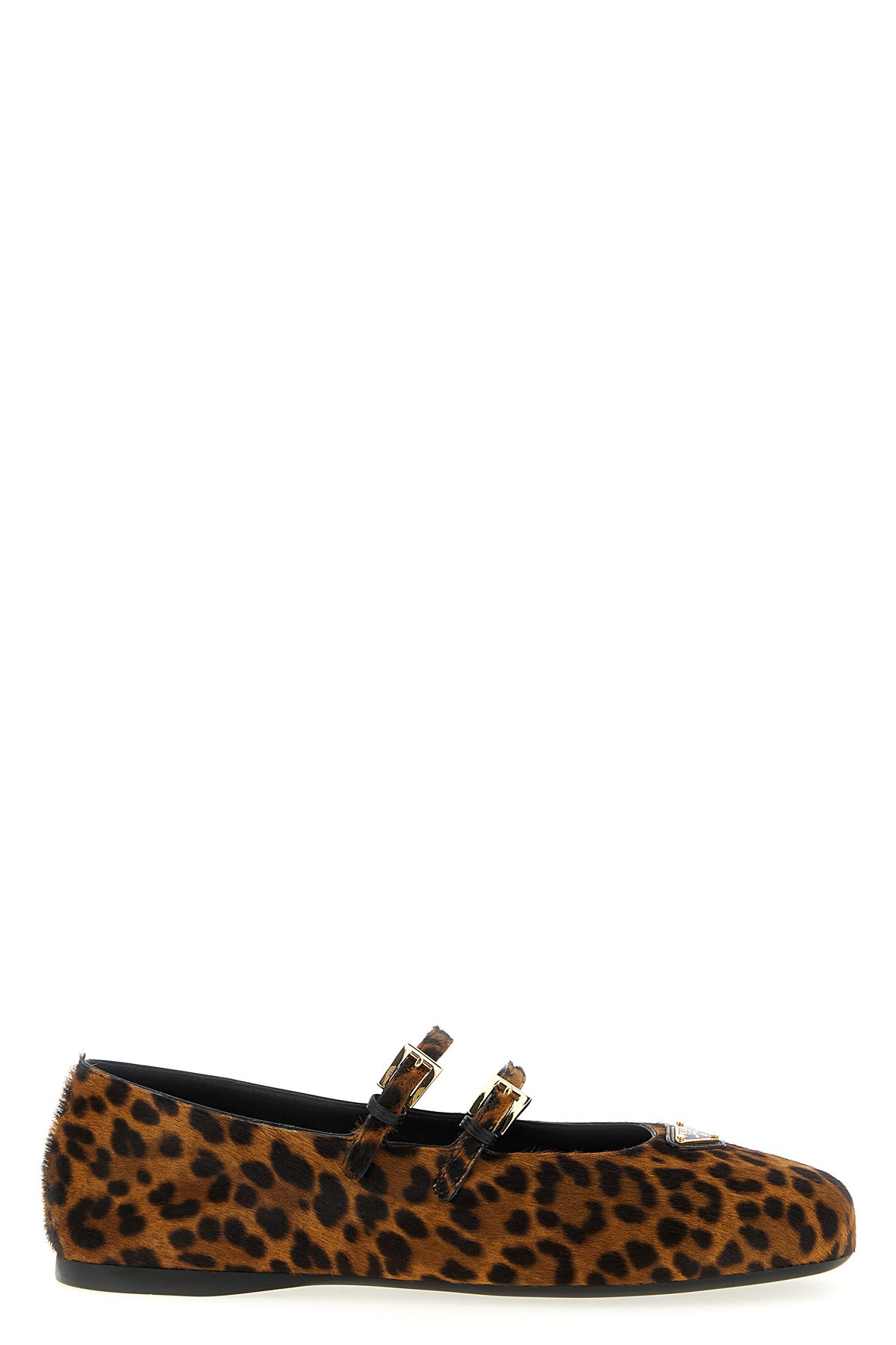 Prada Double Strap Ballet Flats In Multi