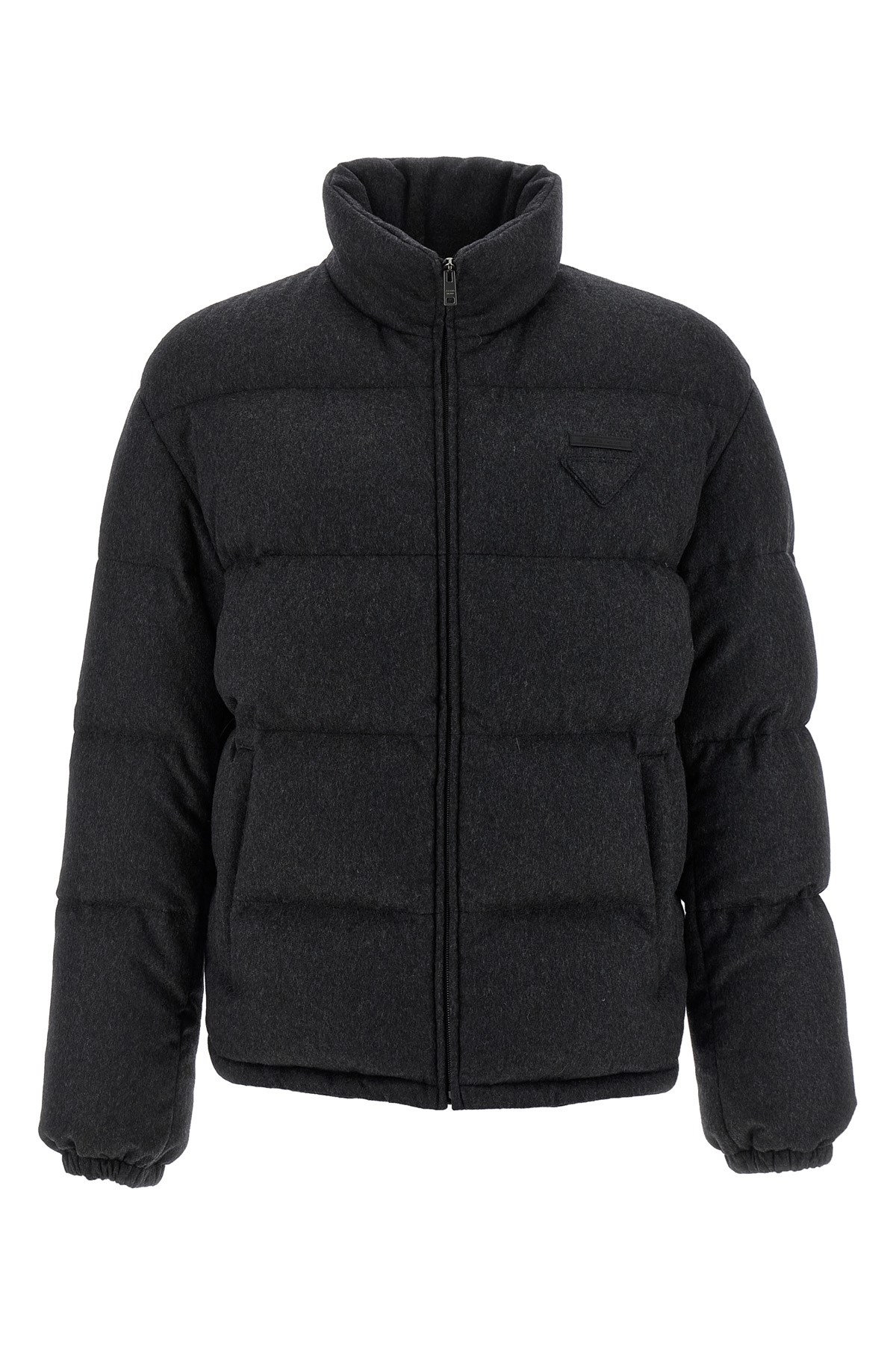 Prada Cashmere Down Jacket In Black