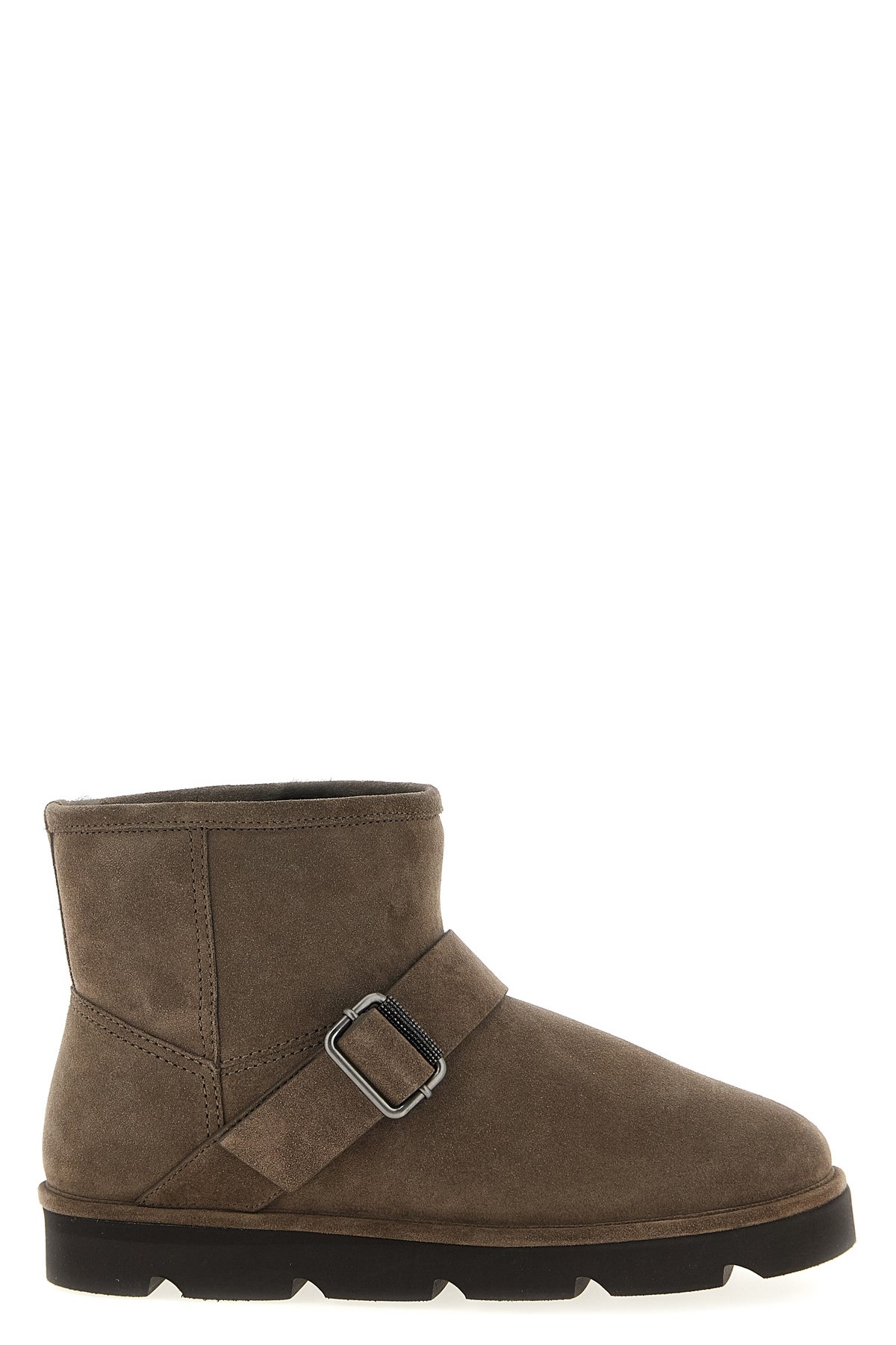 Brunello Cucinelli Monile Ankle Boots In Gray