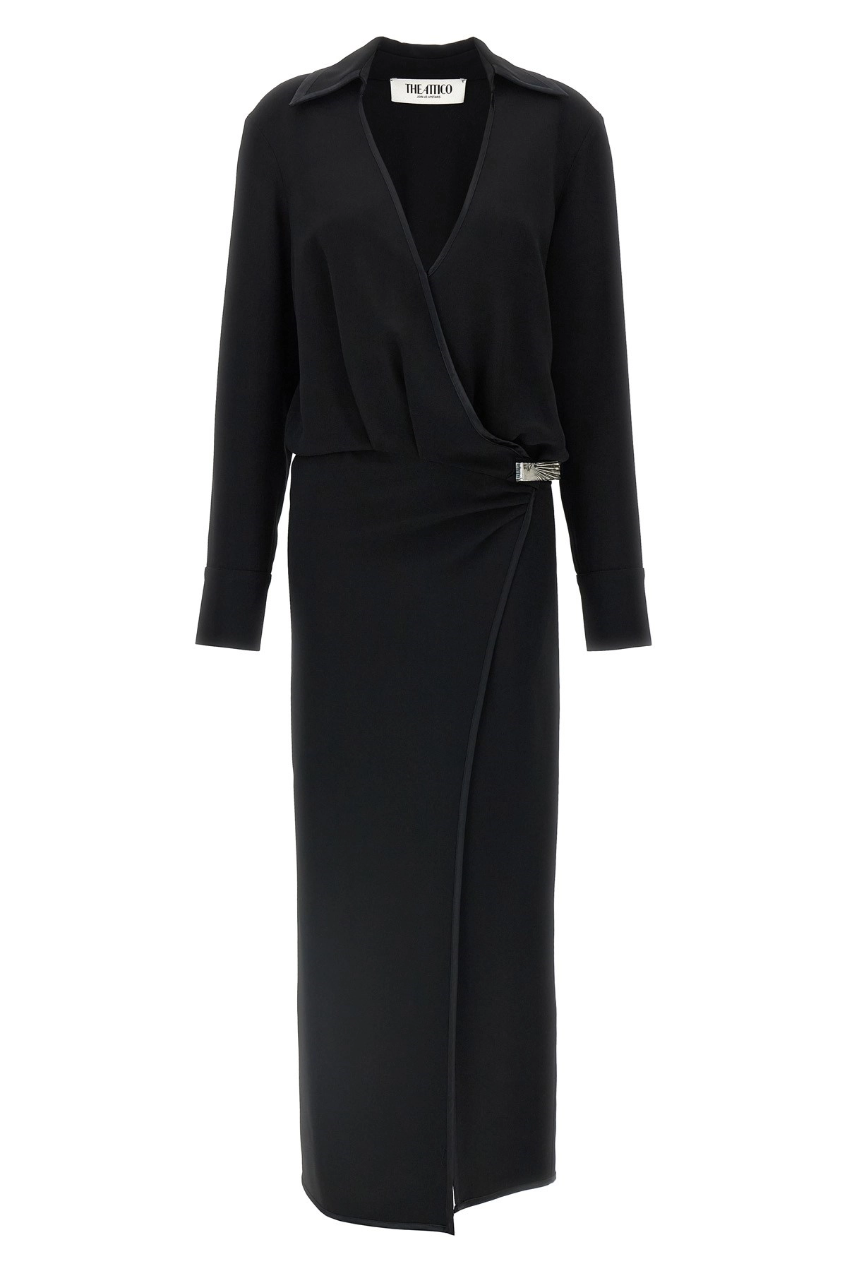 ワンピース THE ATTICO FW25 Wrap dress (251WCW00242 100) The attico Wrap dress available on julian-fashion.com