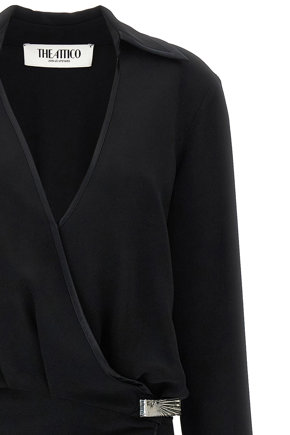 ワンピース THE ATTICO FW25 Wrap dress (251WCW00242 100) The attico Wrap dress available on julian-fashion.com
