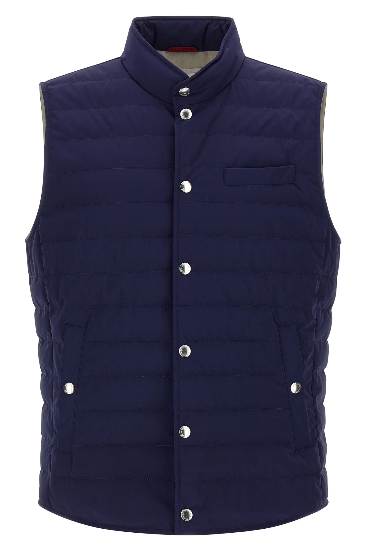 Brunello Cucinelli Down Vest In Blue