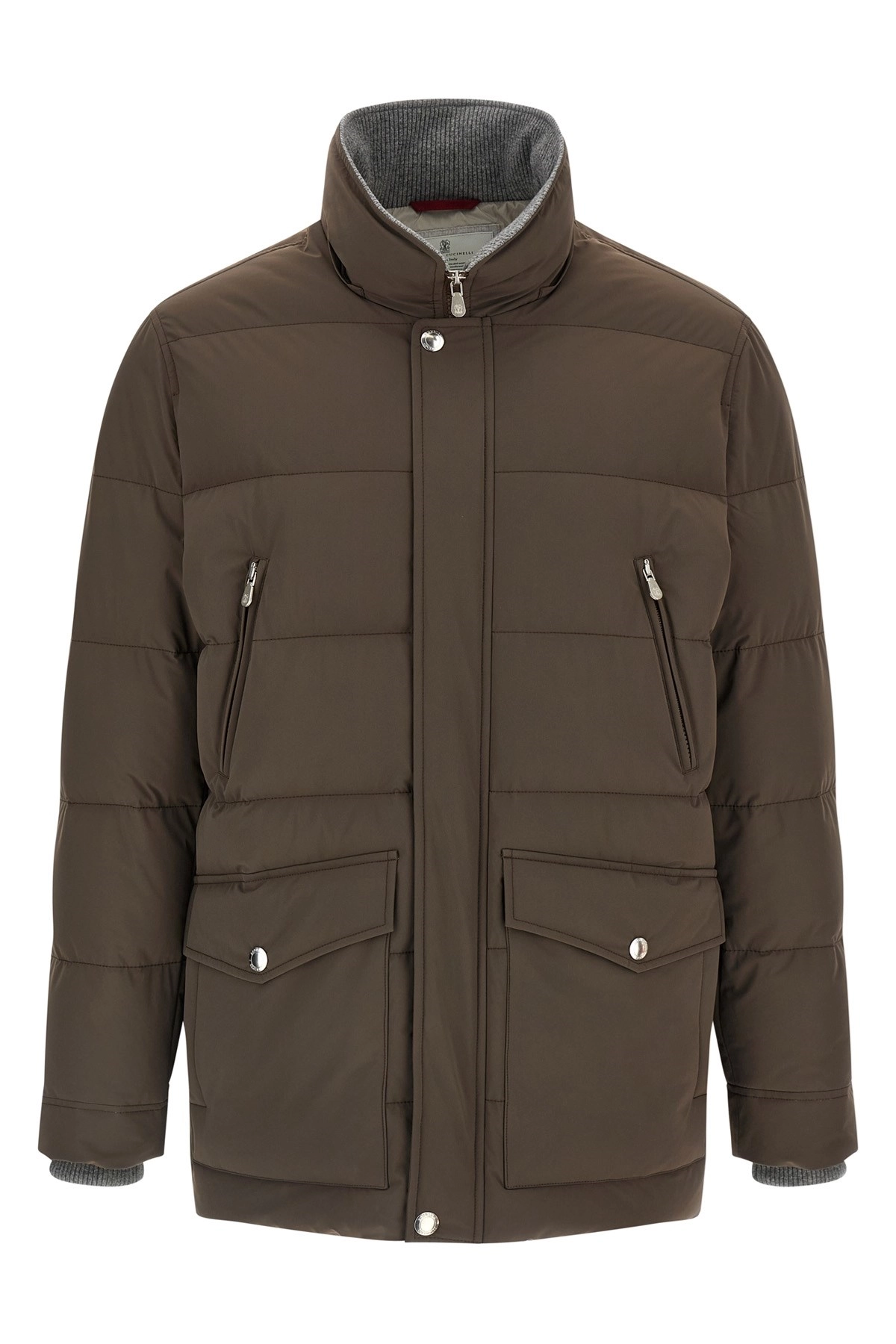 Brunello cucinelli Knit insert down jacket available on