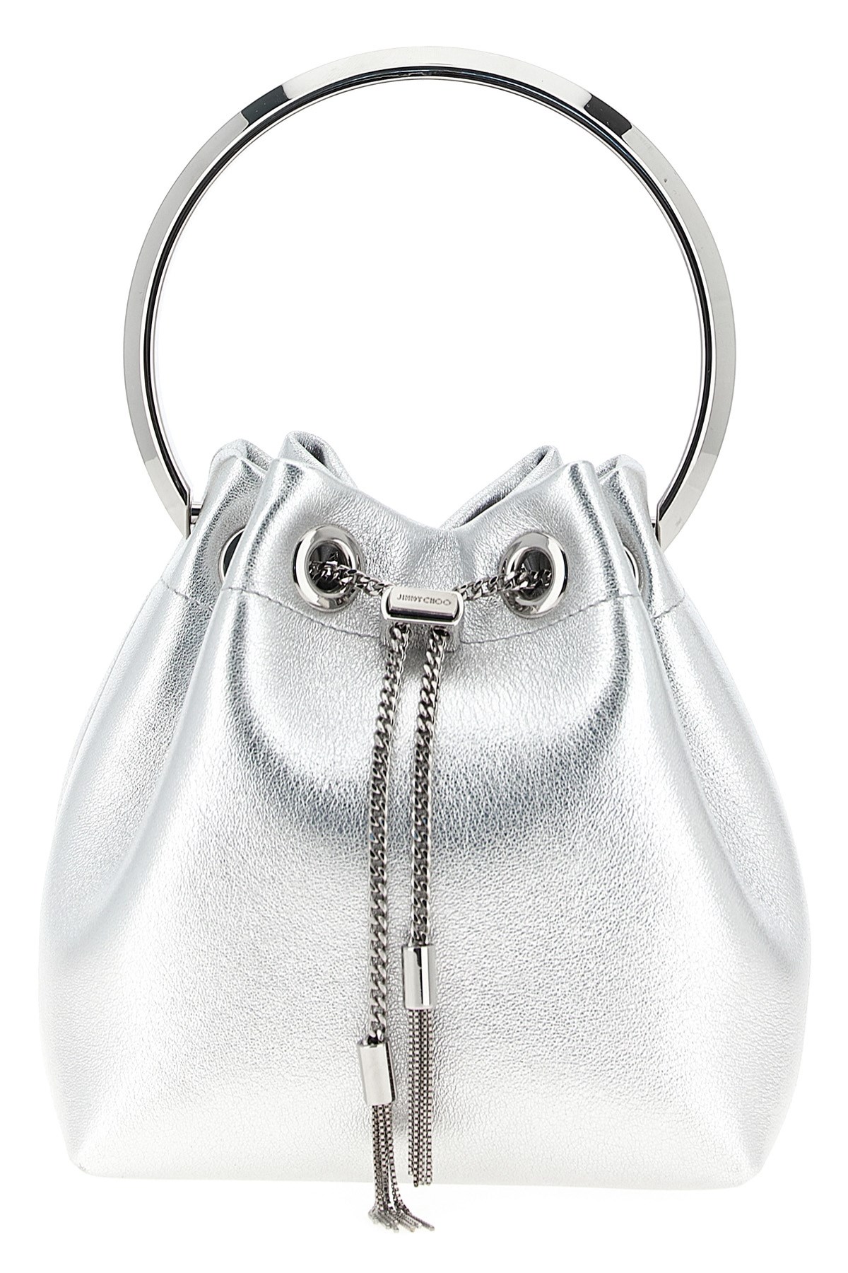 Jimmy Choo Bon Bon Handbag In Silver