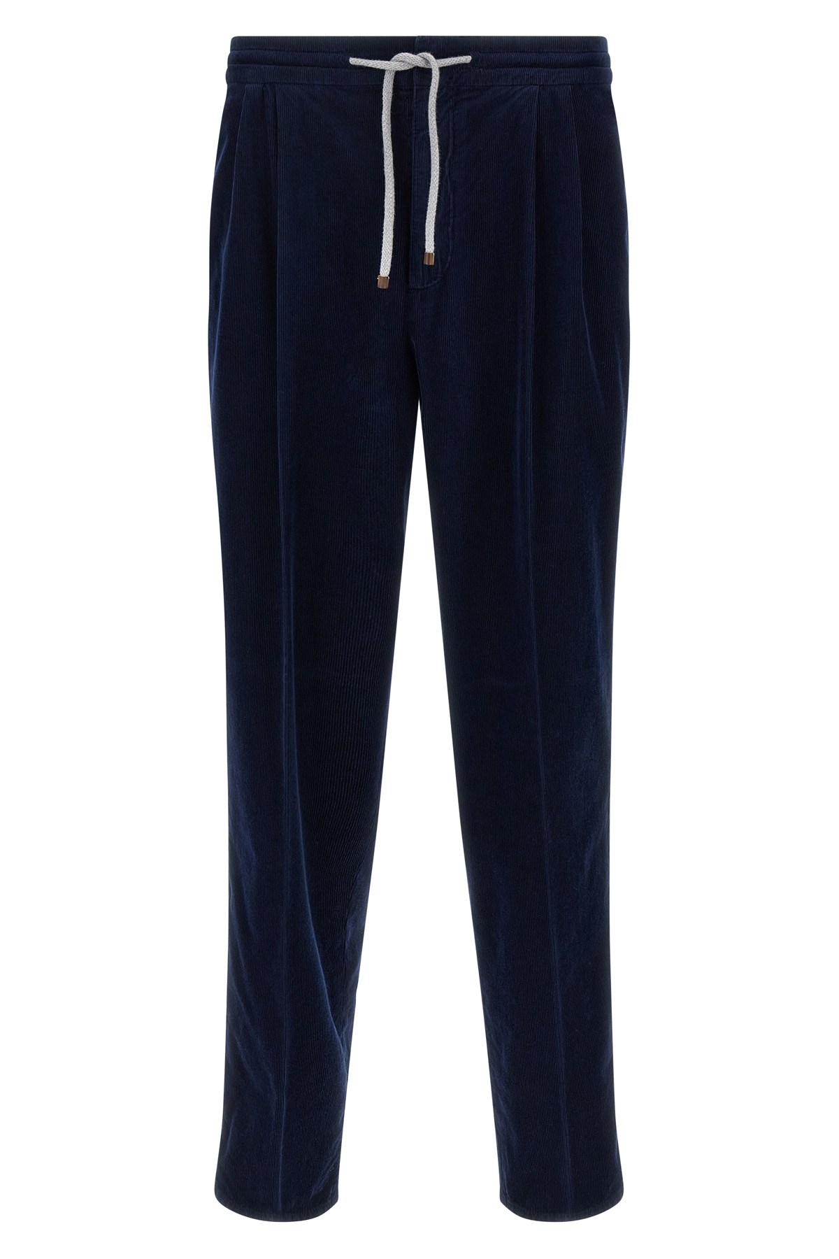 Brunello Cucinelli Drawstring Elastic Waist Casual Pants In Blue