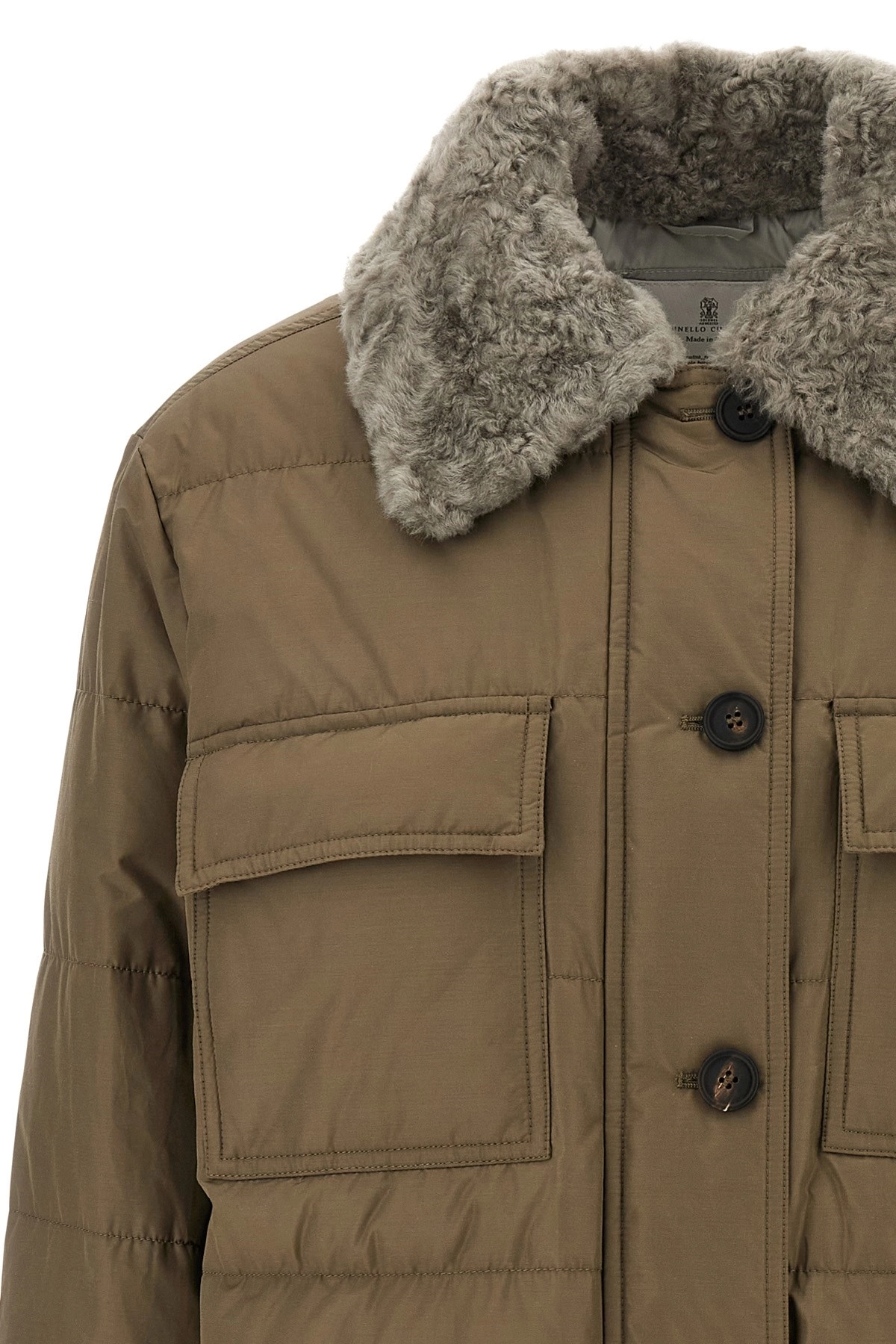 【美品】BRUNELLO CUCINELLI コート ジャケット モニーレ 36 Jacket with monili for Woman in Mandarin | Brunello Cucinelli