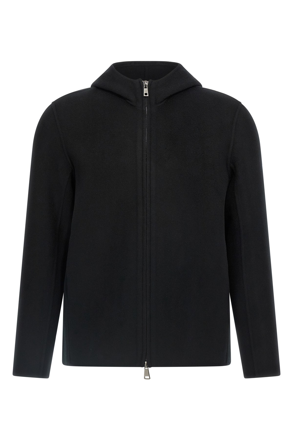 Giorgio Brato Classic-collar Wool-blend Overshirt In Black